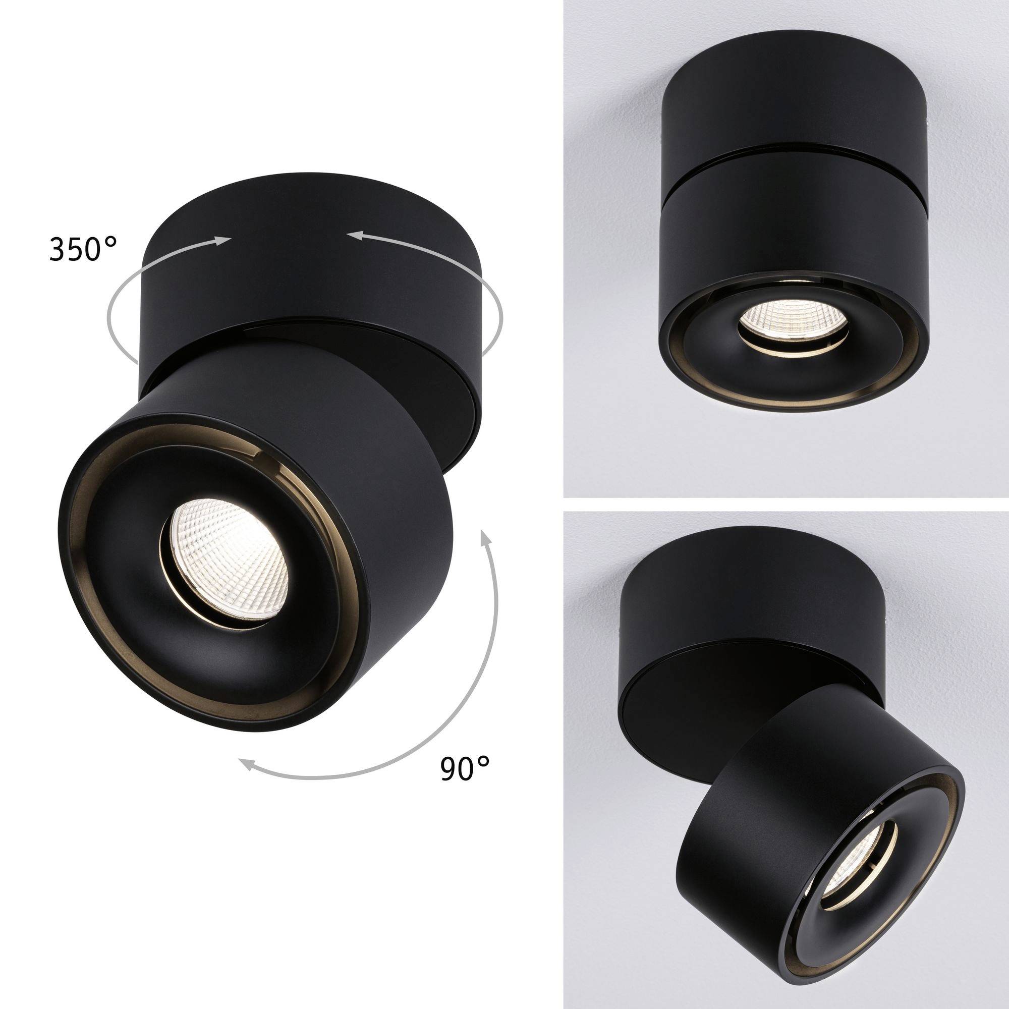 Paulmann 93371 Spircle LED-Aufbauleuchte LED LED fest eingebaut 8W Schwarz (matt)