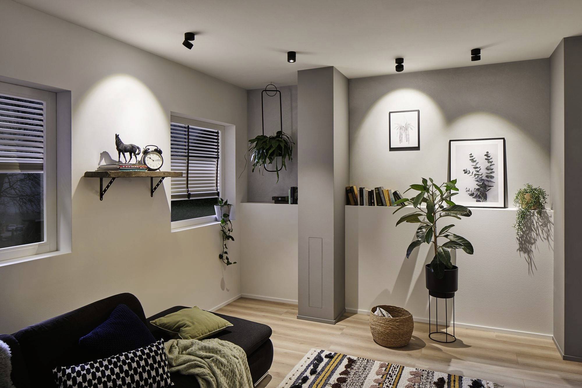 Paulmann 93371 Spircle LED-Aufbauleuchte LED LED fest eingebaut 8W Schwarz (matt)