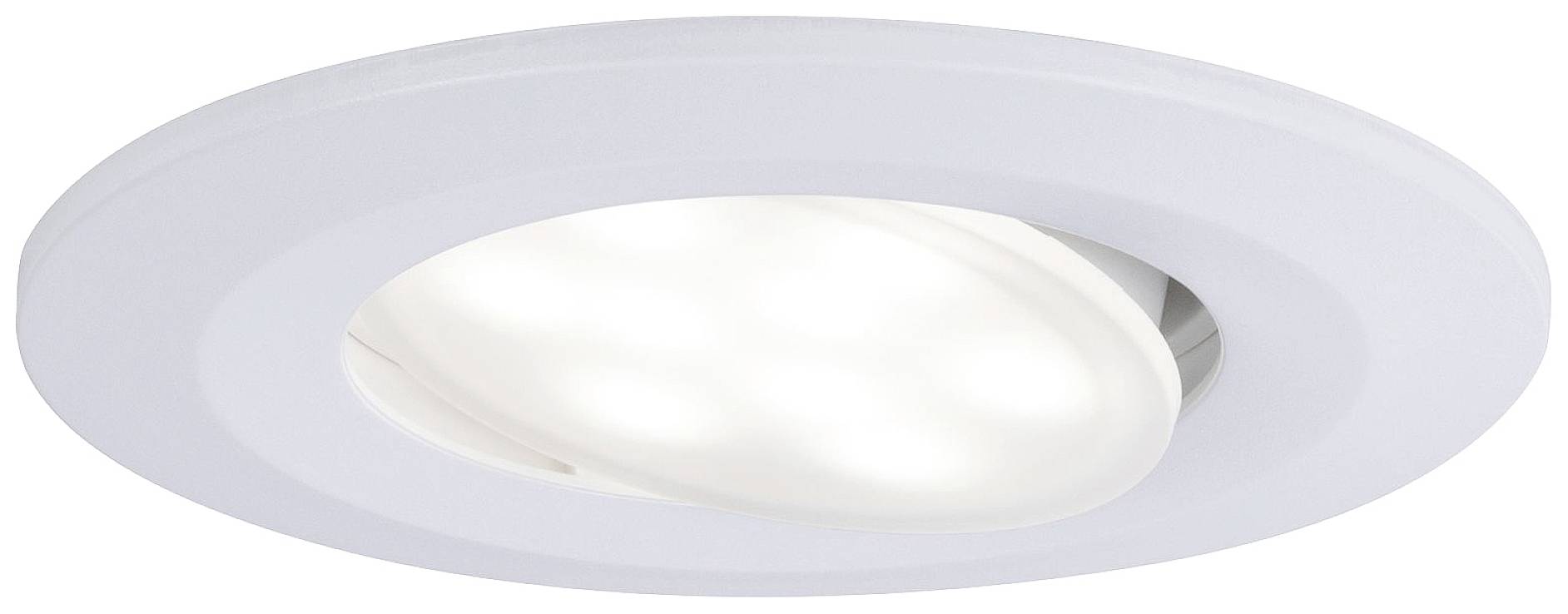 Runde, weiße LED-Deckenleuchte mit diffusen Lichtemissionen, geeignet für den Innenbereich. Ideal zur gleichmäßigen Raumbeleuchtung.