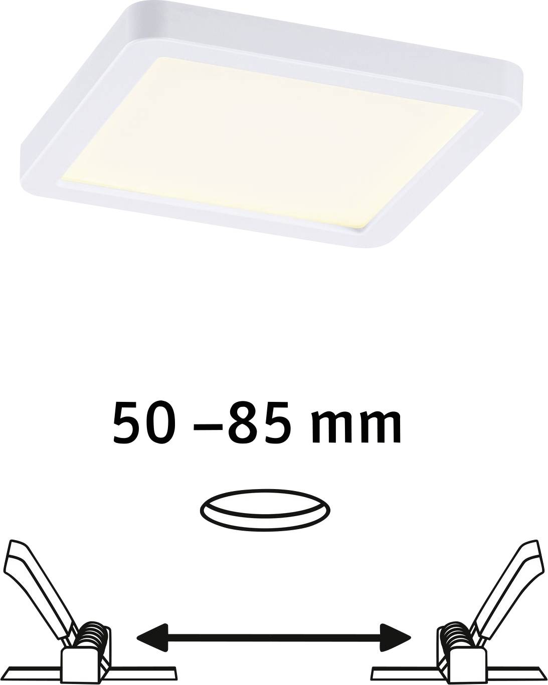 Paulmann 93039 AREO VariFit LED-Einbaupanel LED 6.5W Weiß