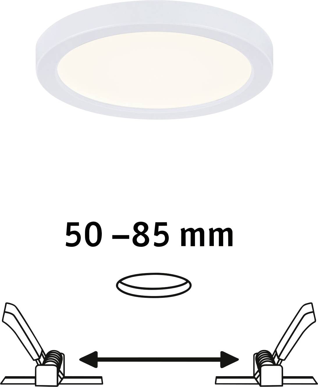 Paulmann 93031 AREO VariFit LED-Einbaupanel LED 6.5W Weiß