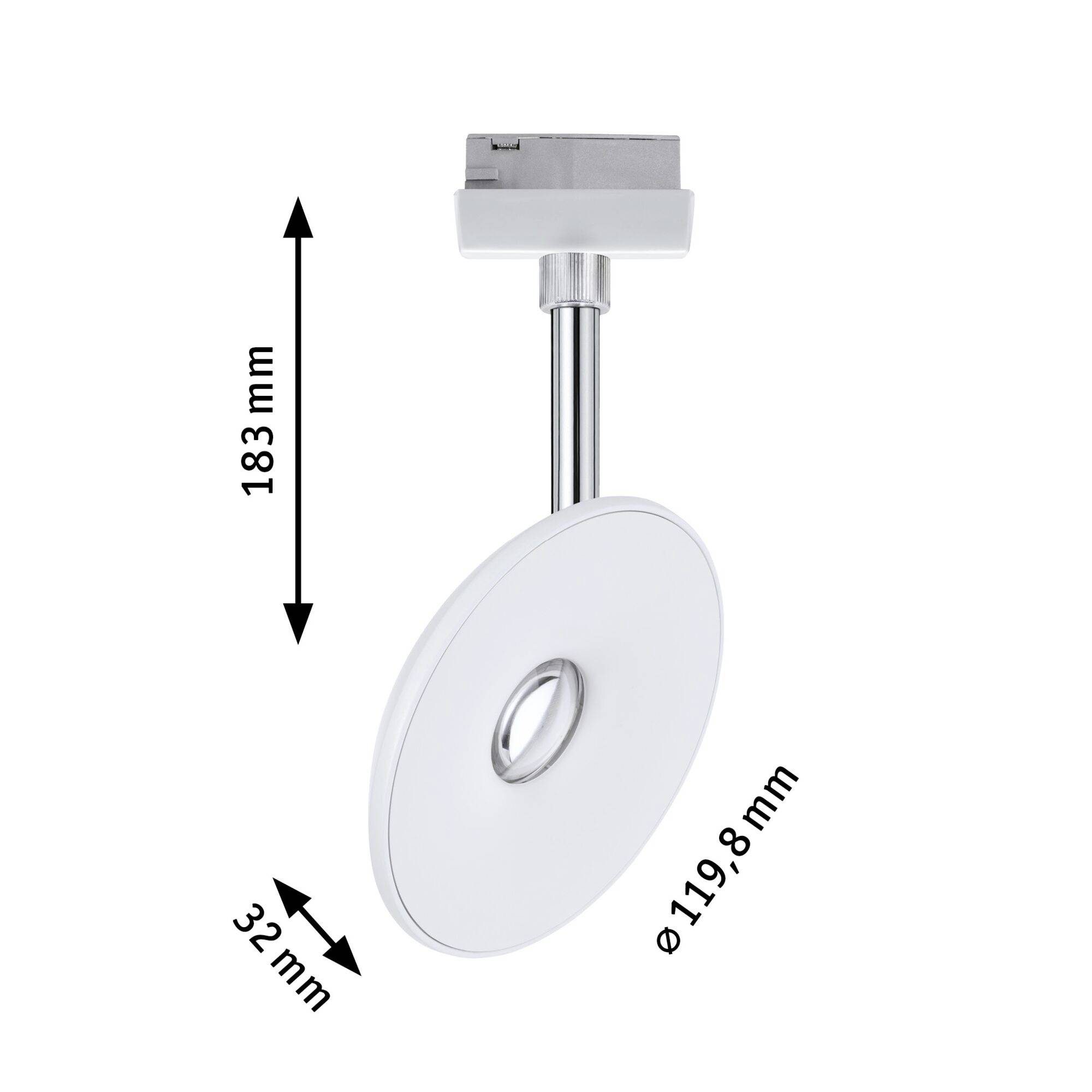 Paulmann URail Spot Sphere LED-Schienenstrahler URail 7.4W Weiß, Chrom