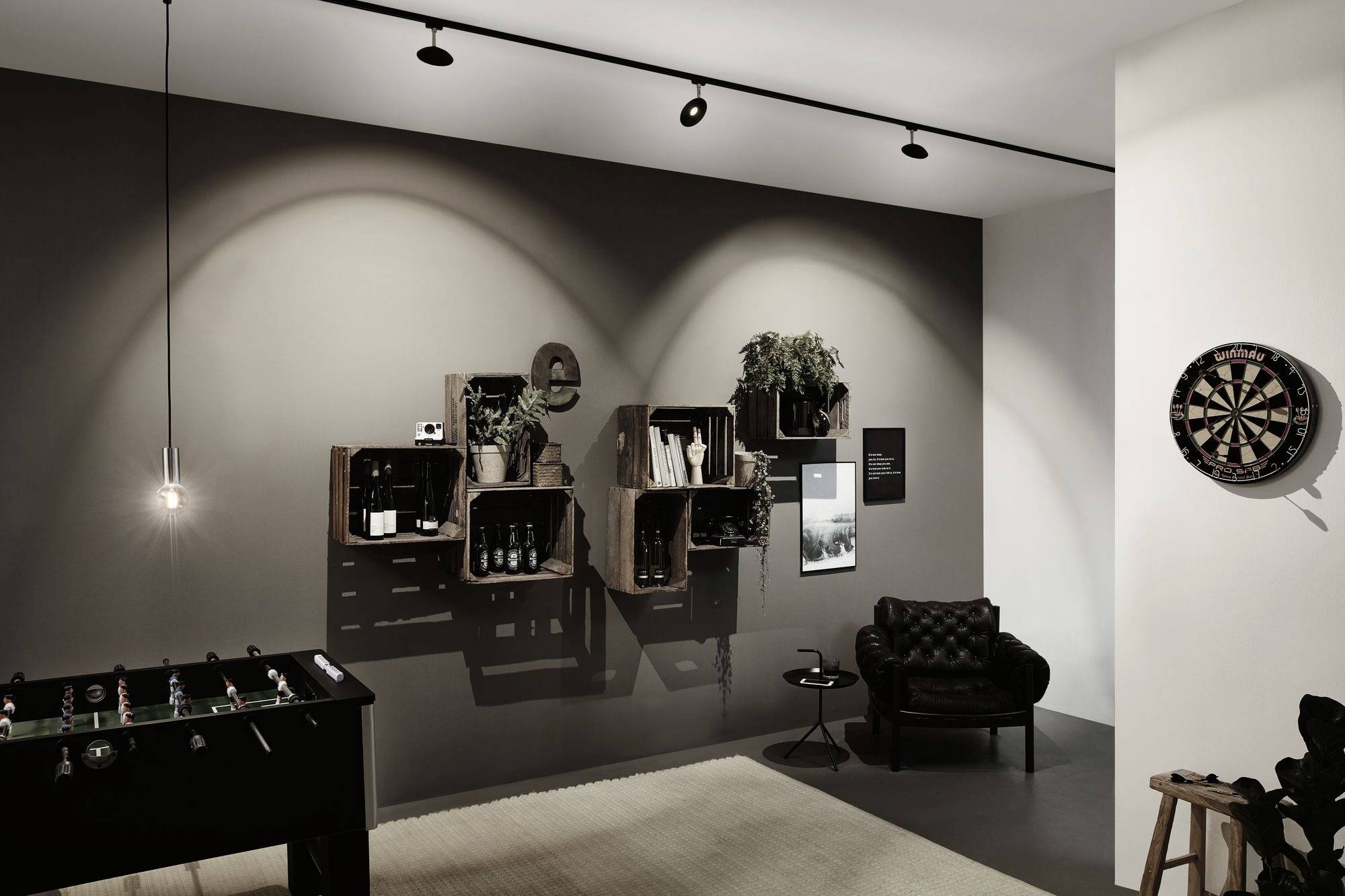 Paulmann URail Spot Sphere LED-Schienenstrahler URail 7.4W Schwarz (matt), Chrom