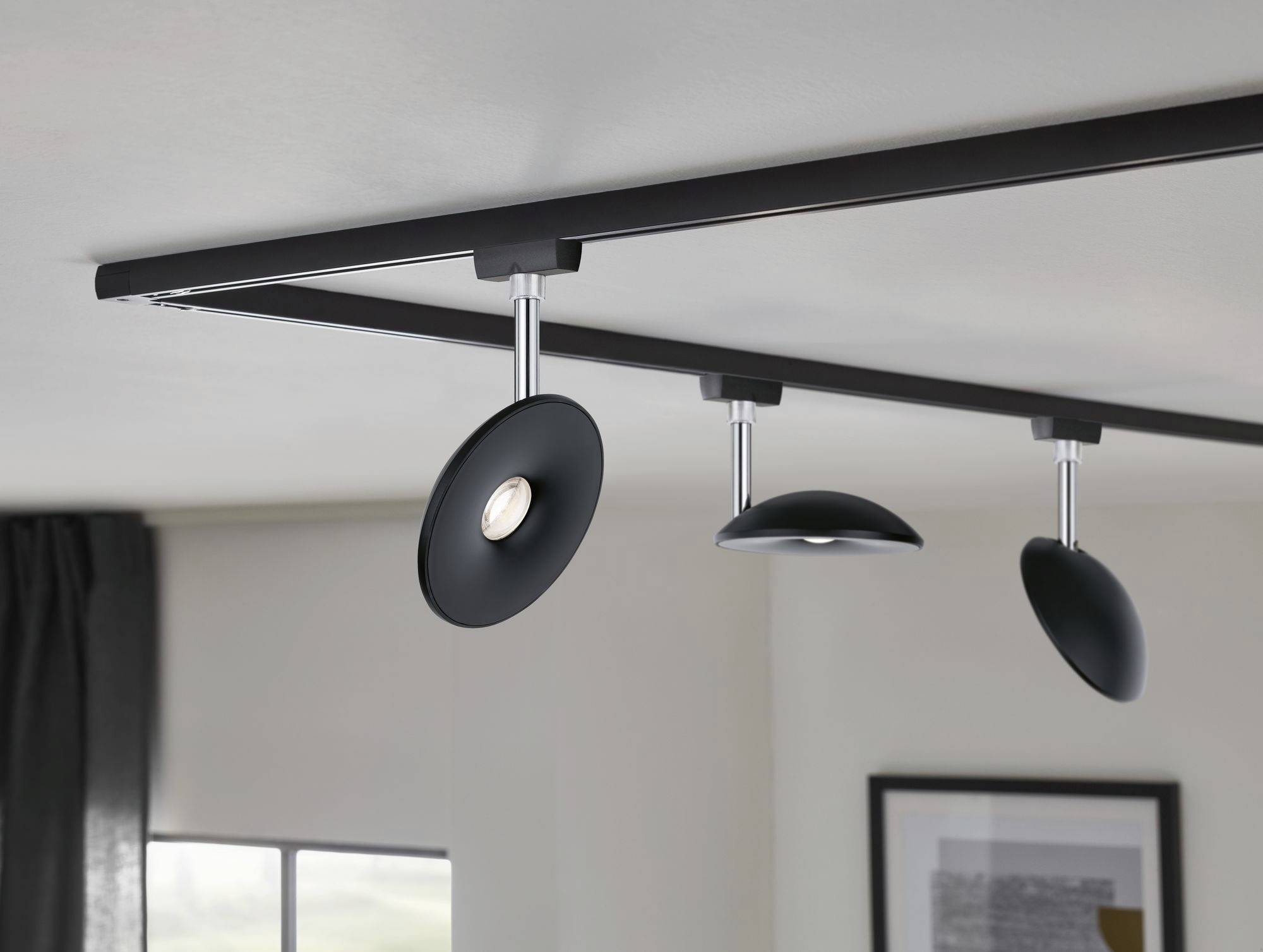 Paulmann URail Spot Sphere LED-Schienenstrahler URail 7.4W Schwarz (matt), Chrom