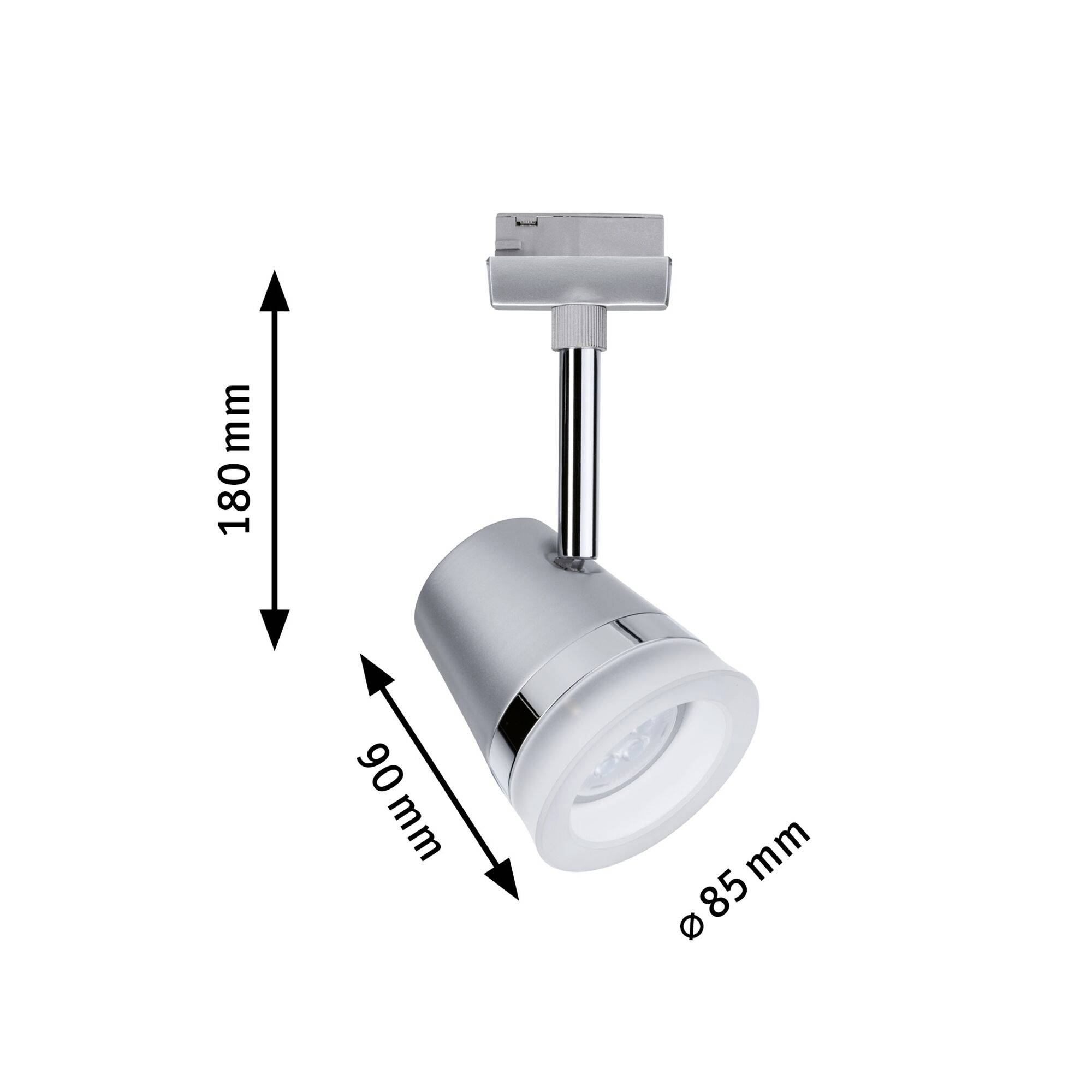 Paulmann URail Spot Cone Zigbee LED-Pendelleuchte URail GU10 5 W Chrom (matt), Chrom