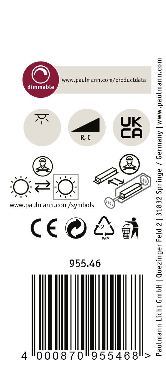 Paulmann URail Spot Zeus LED-Schienenstrahler URail 35W Weiß