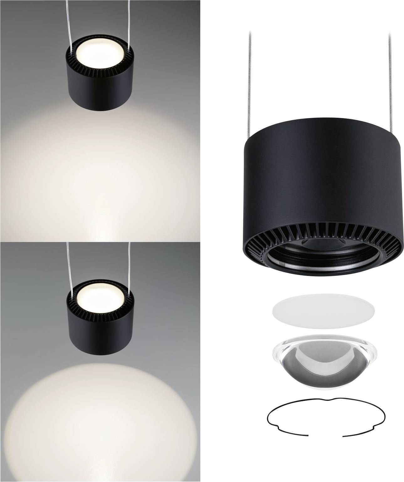 Paulmann URail Pendel Aldan LED-Pendelleuchte URail 13W Schwarz (matt)