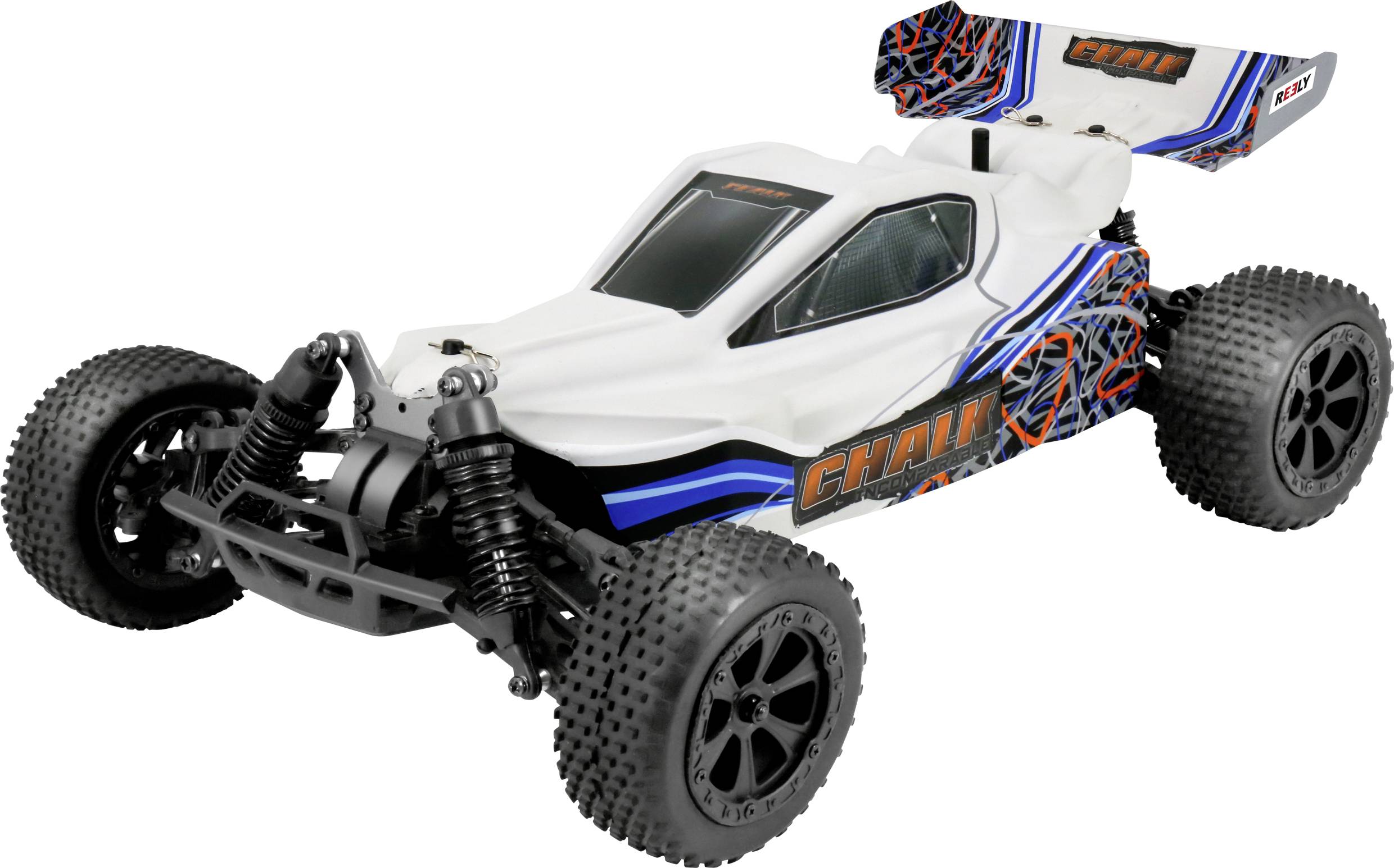 Reely Chalk 4WD Kreidegrau Brushless 1:10 RC Modellauto Elektro Buggy Allradantrieb (4WD) 100% RtR 2,4 GHz inkl. Akku, Ladegerät und Senderbatterien