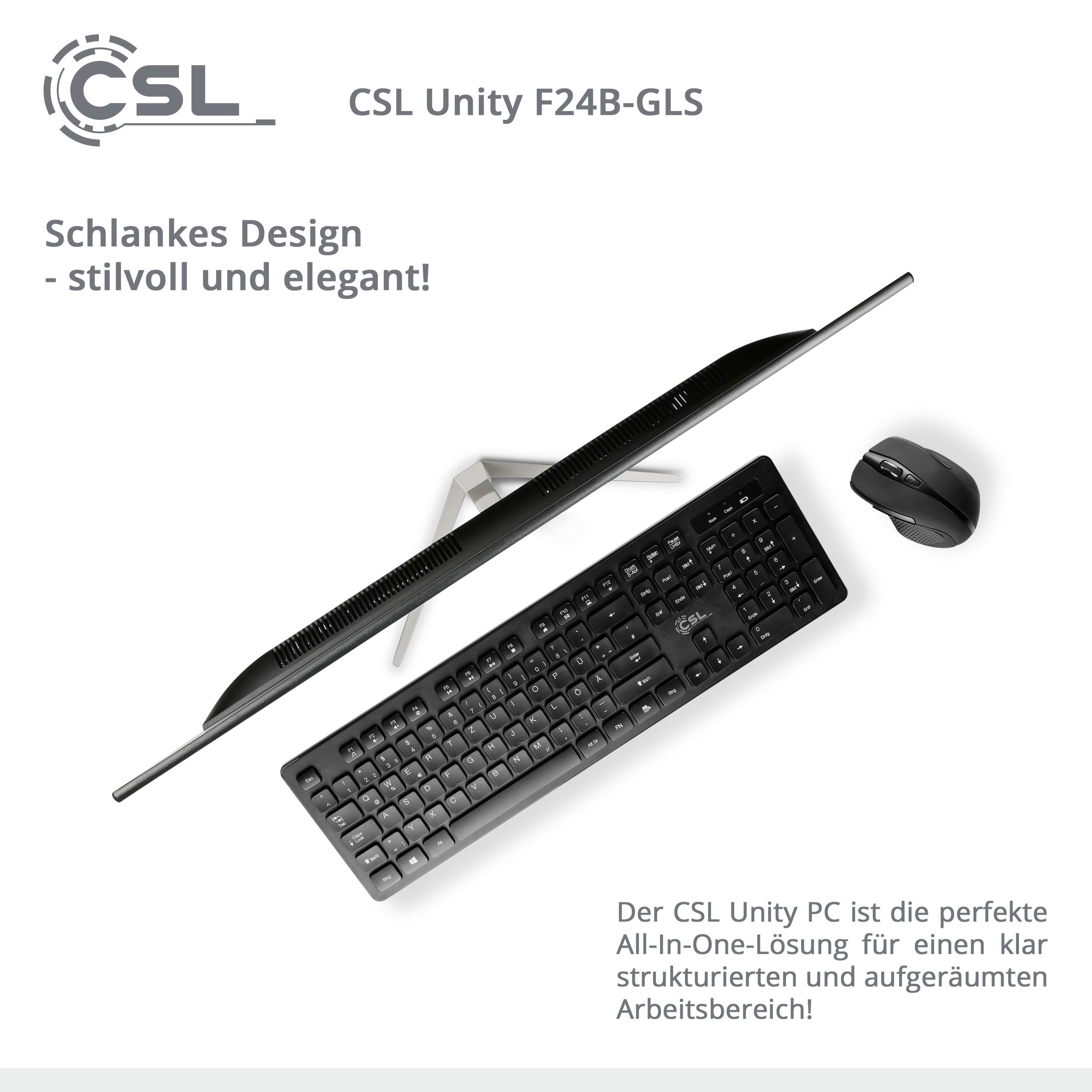 CSL Computer Unity F24B-GLS 60.5cm (23.8 Zoll) All-in-One PC Intel® Celeron® N4120 8GB 256GB SSD Intel UHD Graphics 600 Windows®
