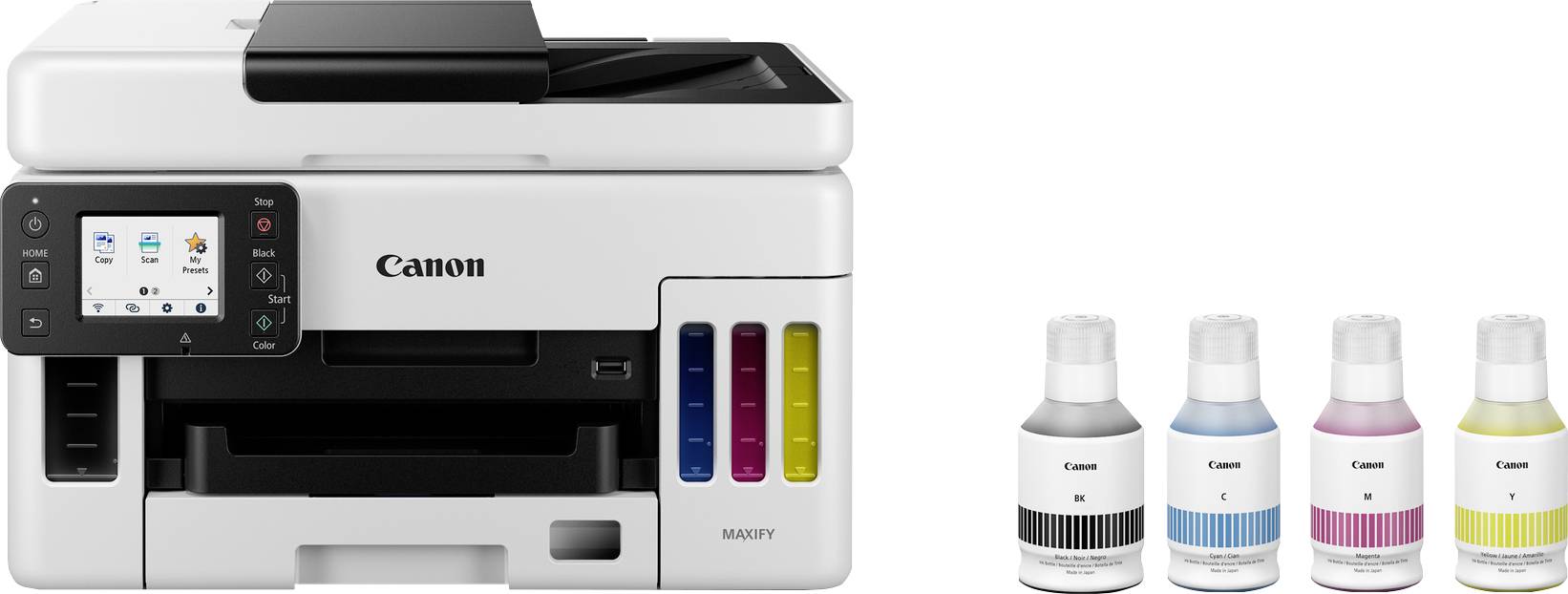 Canon MAXIFY GX6050 Multifunktionsdrucker Tintenstrahl Farbe A4 Drucker, Scanner, Kopierer ADF, Duplex, Tintentank-System, USB, WLAN