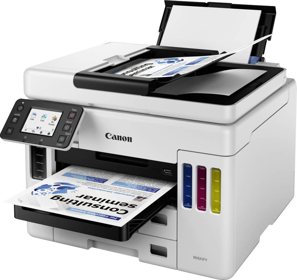Canon MAXIFY GX7050 Multifunktionsdrucker Tintenstrahl Farbe A4 Drucker, Scanner, Kopierer, Fax ADF, Duplex-ADF, Duplex, Tintentank-System, USB