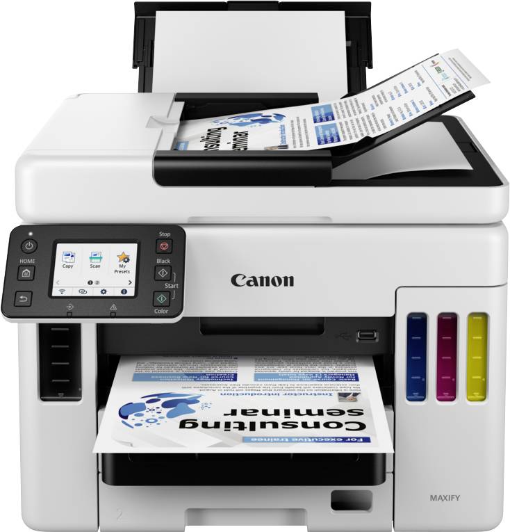 Canon MAXIFY GX7050 Multifunktionsdrucker Tintenstrahl Farbe A4 Drucker, Scanner, Kopierer, Fax ADF, Duplex-ADF, Duplex, Tintentank-System, USB