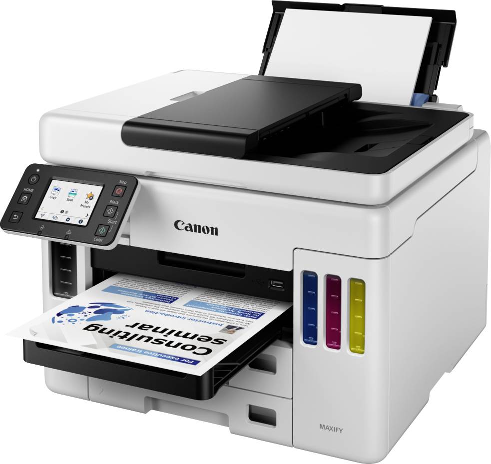 Canon MAXIFY GX7050 Multifunktionsdrucker Tintenstrahl Farbe A4 Drucker, Scanner, Kopierer, Fax ADF, Duplex-ADF, Duplex, Tintentank-System, USB