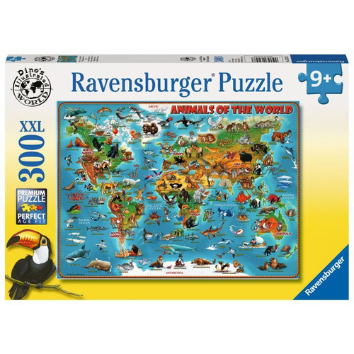 Ravensburger 13257 Puzzle Tiere rund um die Welt 300 Teile XXL 13257