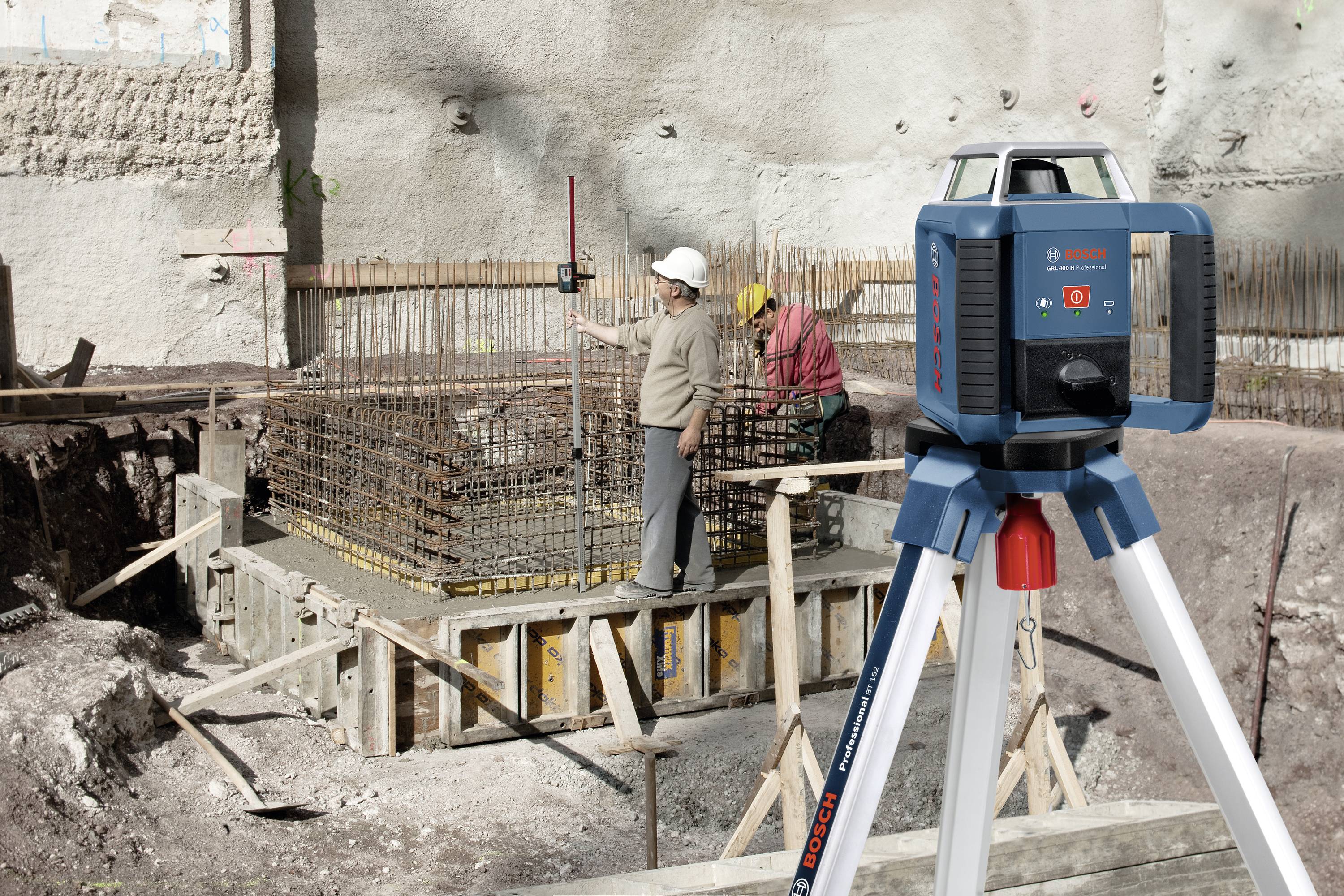 Bosch Professional GRL 400 H Set Rotationslaser inkl. Stativ, inkl. Laserempfänger Reichweite (max.): 400 m