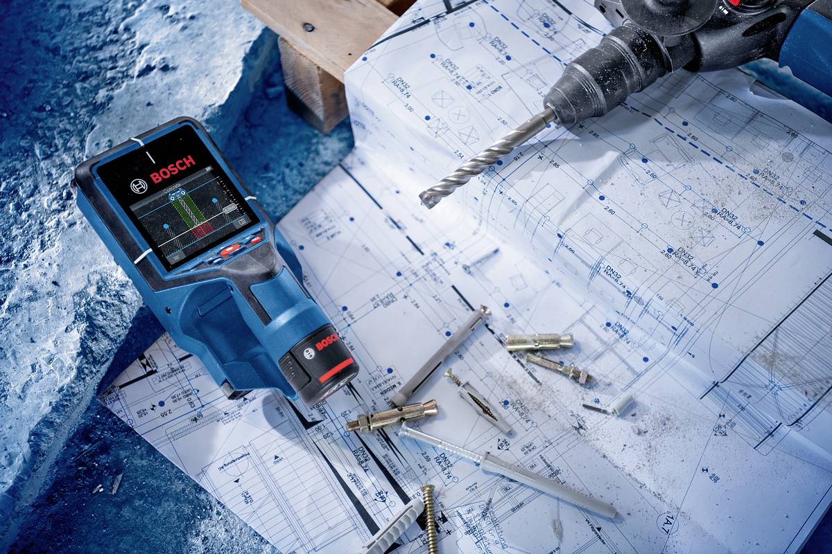 Bosch Professional Ortungsgerät D-Tect 200 C 0601081601 Ortungstiefe (max.) 200 mm Geeignet für eisenhaltiges Metall, Holz, Kunststoff, nicht eise