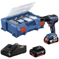 Bosch Professional GSR 18V-55 06019H5209 Akku-Bohrschrauber 18V 4.0Ah Li-Ion inkl. 2. Akku, inkl. Ladegerät, mit Zubehör Bosch Professional GSR 18V-55 06019H5209 Akku-Bohrschrauber 18V 4.0Ah Li-Ion inkl. 2. Akku, inkl. Ladegerät, mit Zubehör