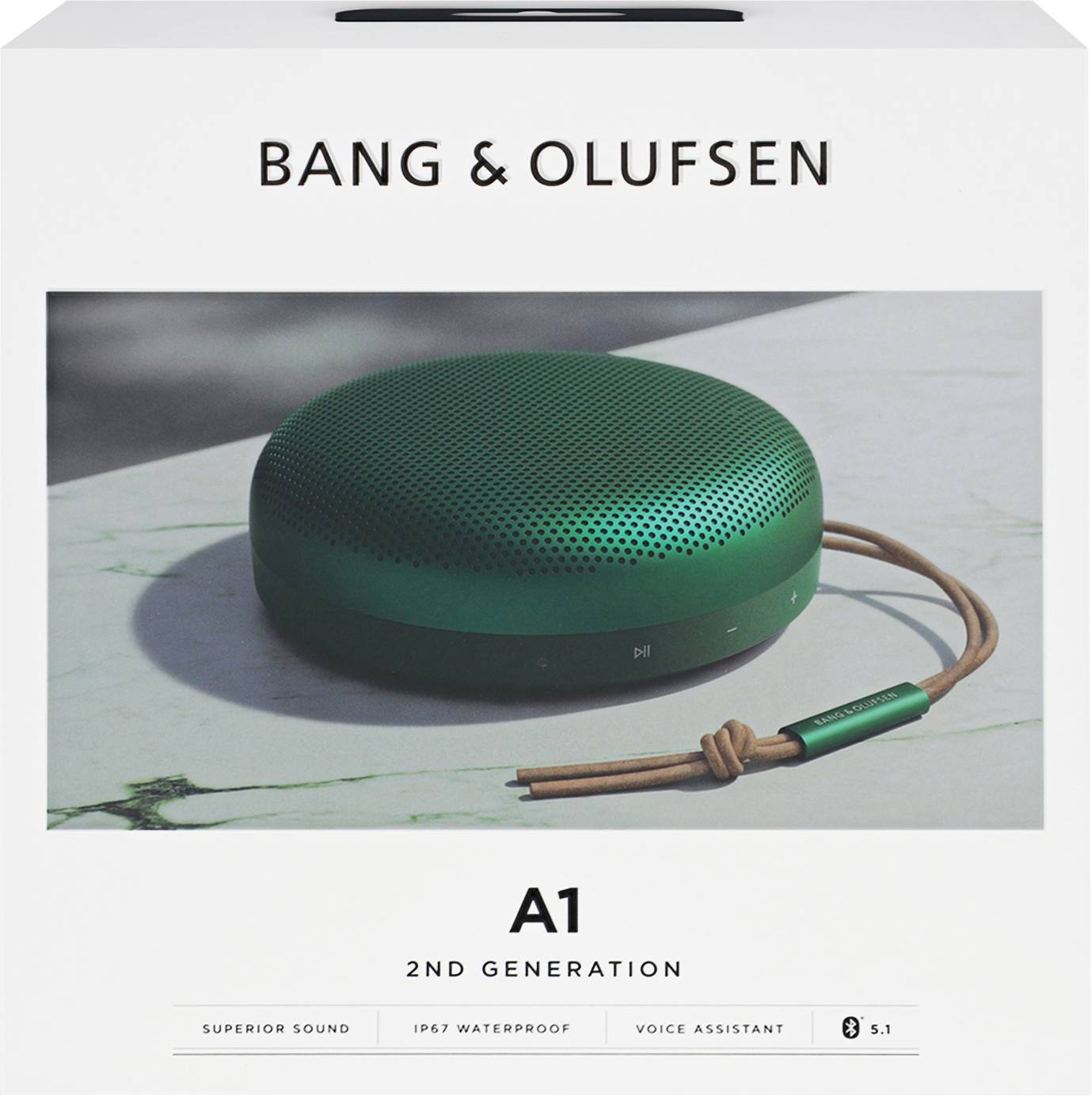 Bang & Olufsen Beosound A1, 2.Gen. Bluetooth® Lautsprecher Freisprechfunktion, Outdoor, spritzwassergeschützt, staubfest Grün