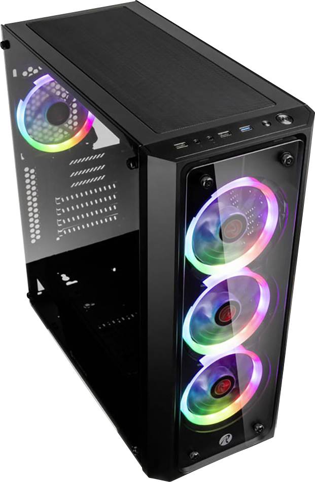 Raijintek 0R20B00198 Midi-Tower Gaming-Gehäuse, Gehäuse Schwarz