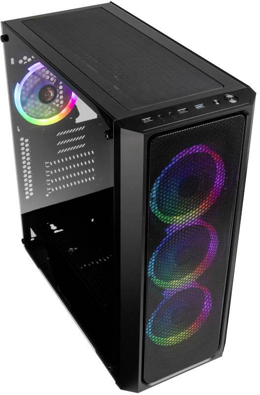Raijintek 0R20B00197 Midi-Tower Gaming-Gehäuse, Gehäuse Schwarz
