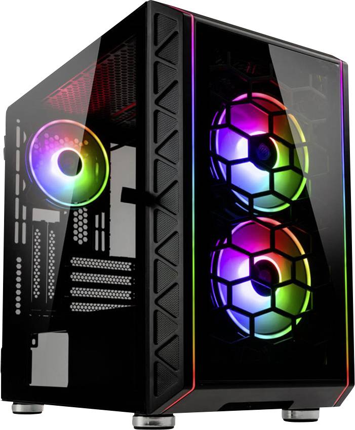 Kolink CITADEL GLASS SE Micro-Tower Gaming-Gehäuse, Gehäuse Schwarz