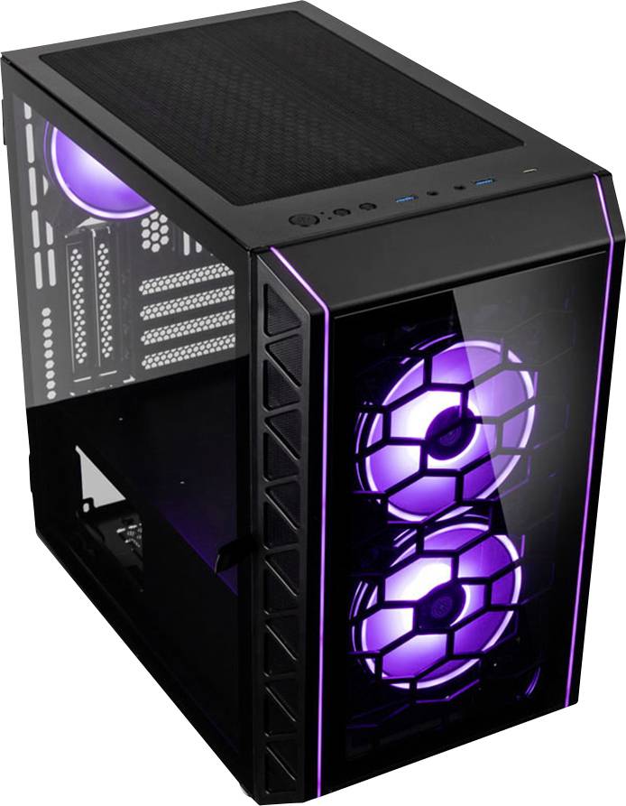 Kolink CITADEL GLASS SE Micro-Tower Gaming-Gehäuse, Gehäuse Schwarz