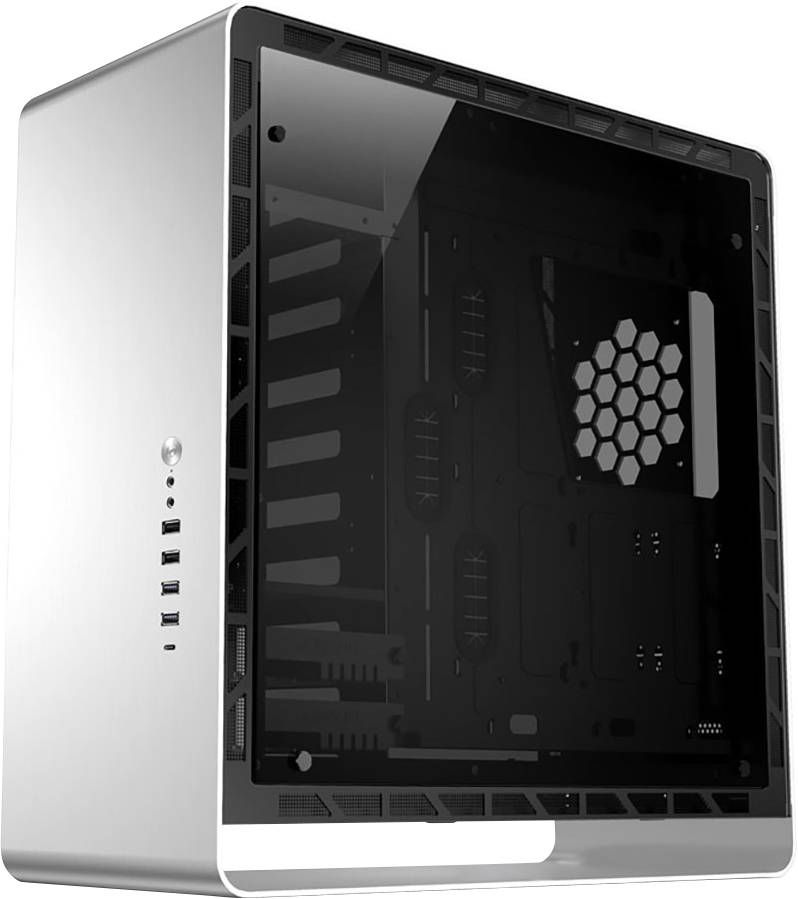 Jonsbo UMX6-G Silver Midi-Tower Gaming-Gehäuse, Gehäuse Silber