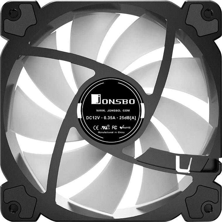 Jonsbo FR925 PC-Gehäuse-Lüfter Schwarz (B x H x T) 92 x 25 x 92mm inkl. LED-Beleuchtung