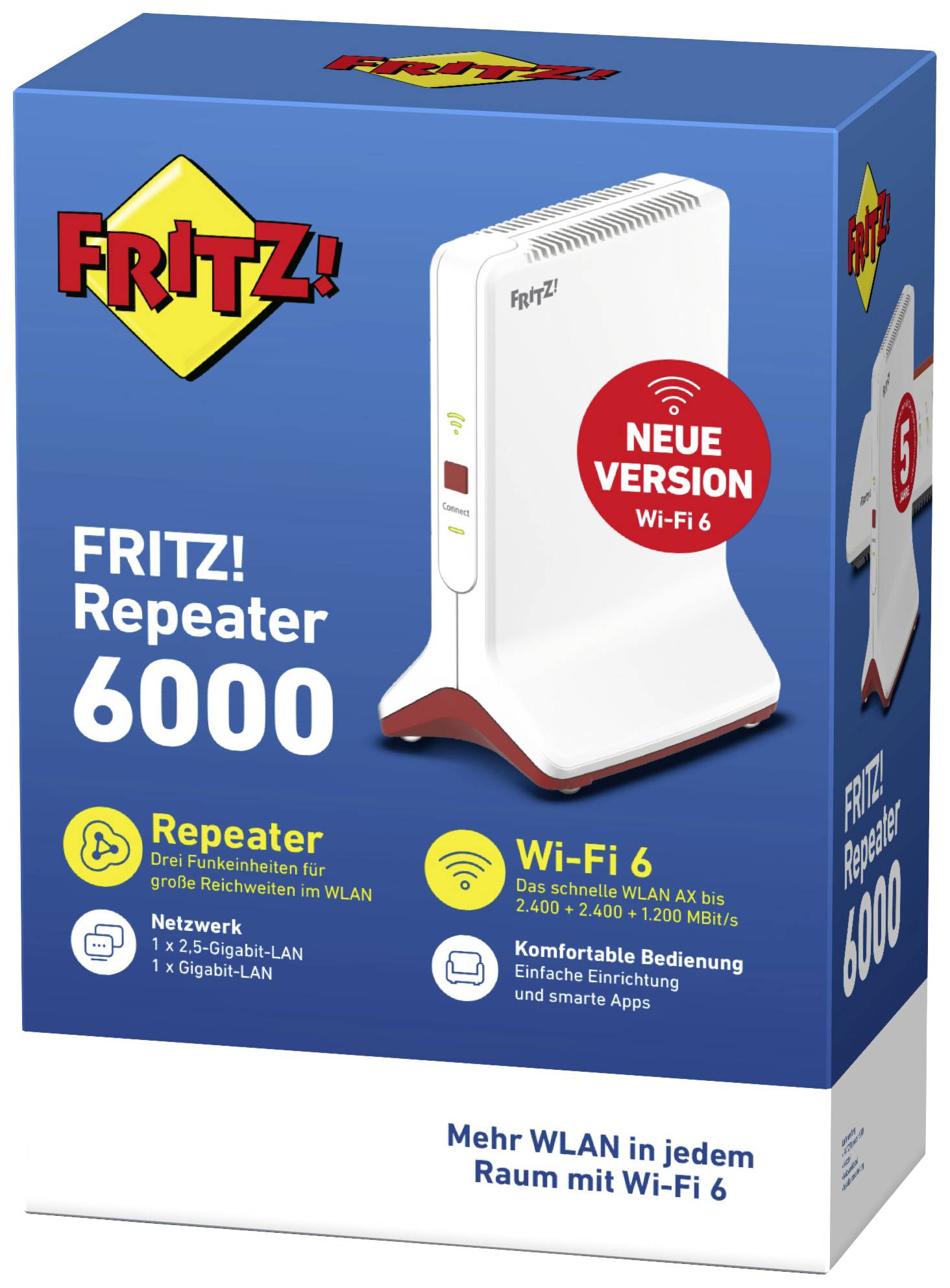 Fritz! WLAN Repeater FRITZ!Repeater 6000 20002908 6000 MBit/s Mesh-fähig