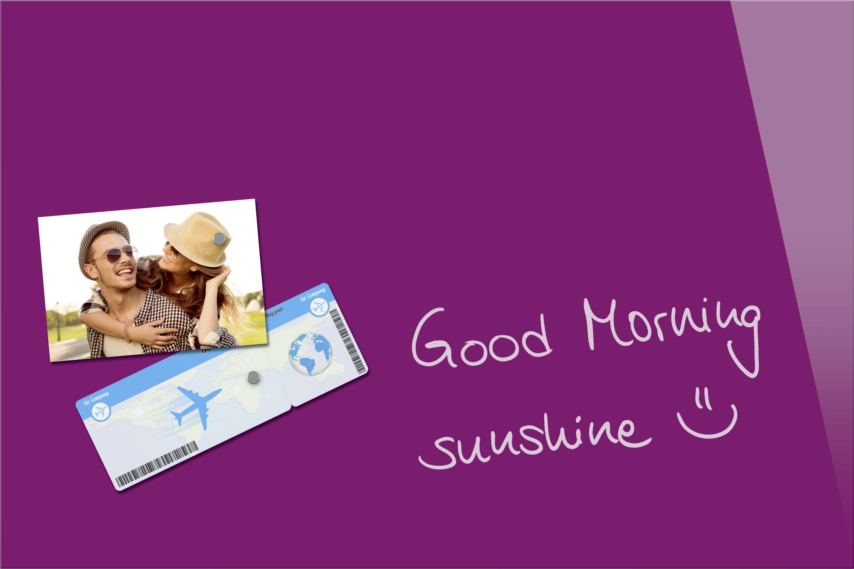 BE! Board Glas-Magnetboard (B x H) 60 cm x 40 cm Beere B1204