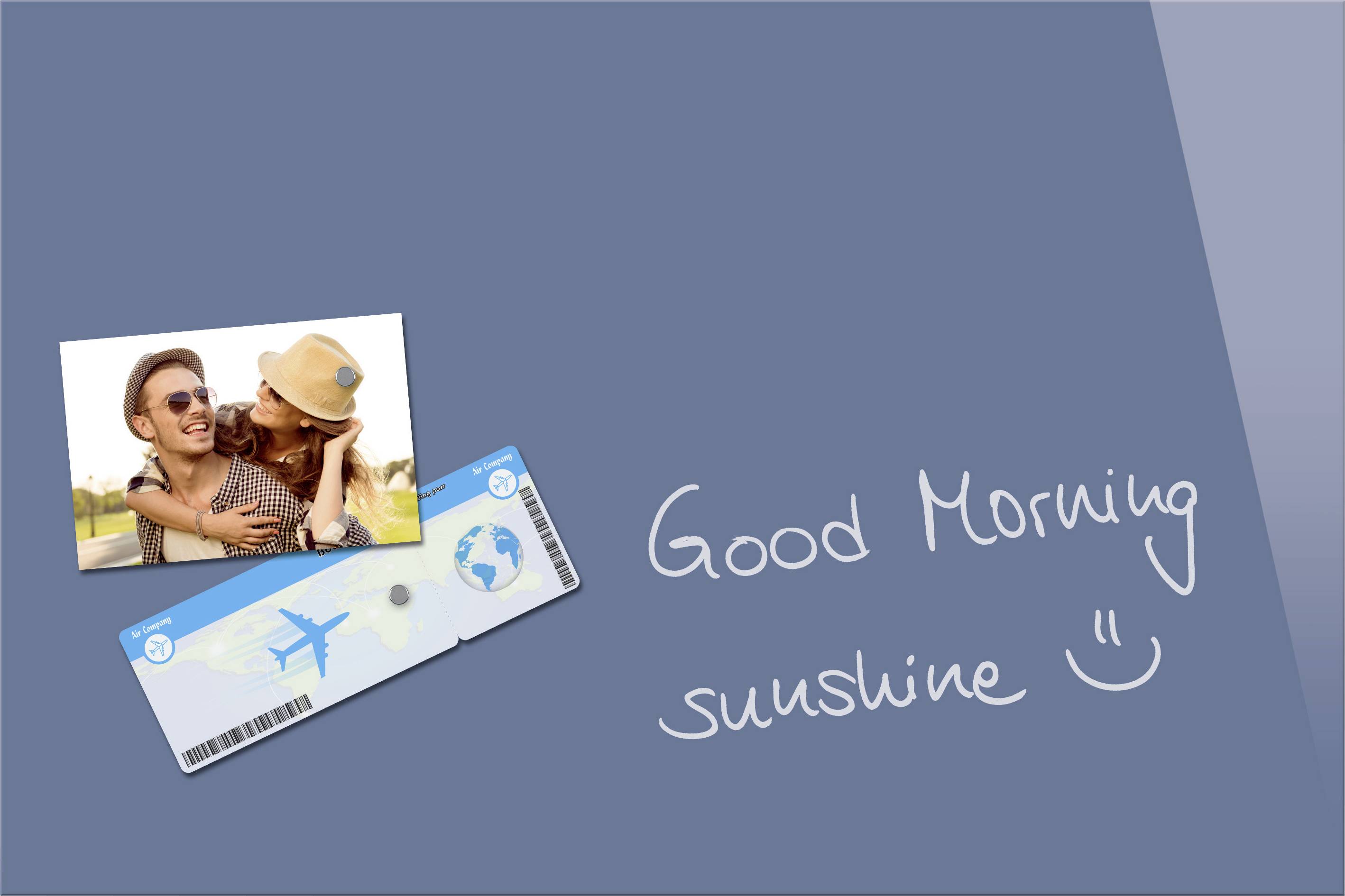 BE! Board Glas-Magnetboard B1207 (B x H) 60 cm x 40 cm Blau B1207