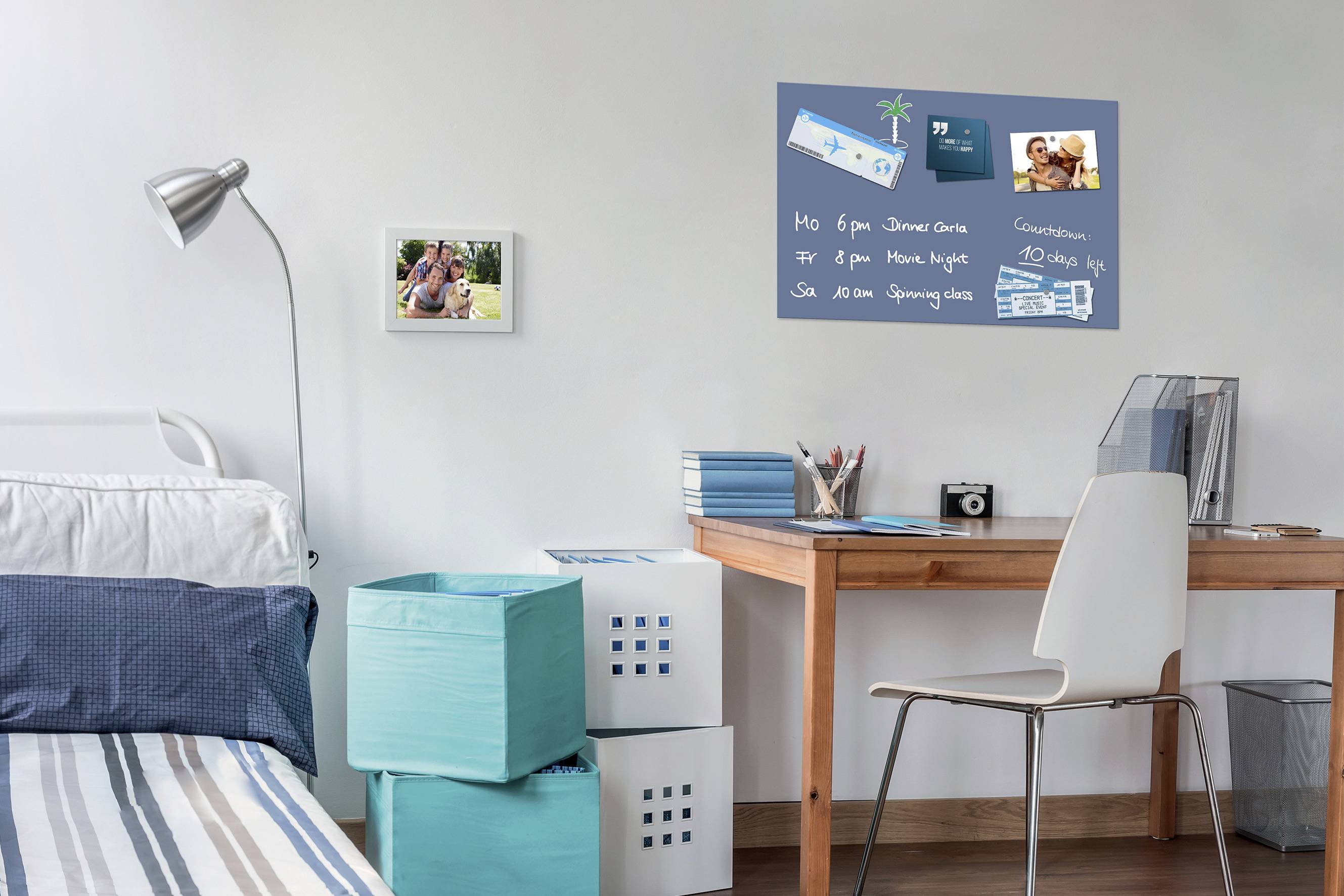 BE! Board Glas-Magnetboard B1207 (B x H) 60 cm x 40 cm Blau B1207