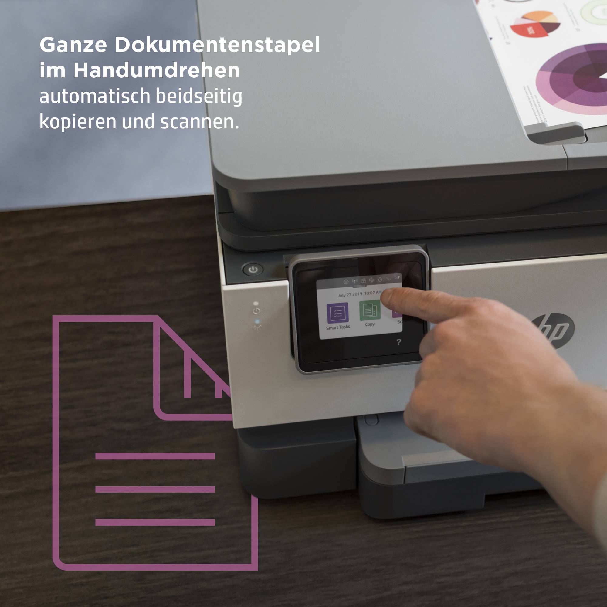 HP OfficeJet Pro 9010 e Multifunktionsdrucker Tintenstrahl Farbe A4 Drucker, Scanner, Kopierer, Fax HP Instant Ink, Duplex, LAN, WLAN