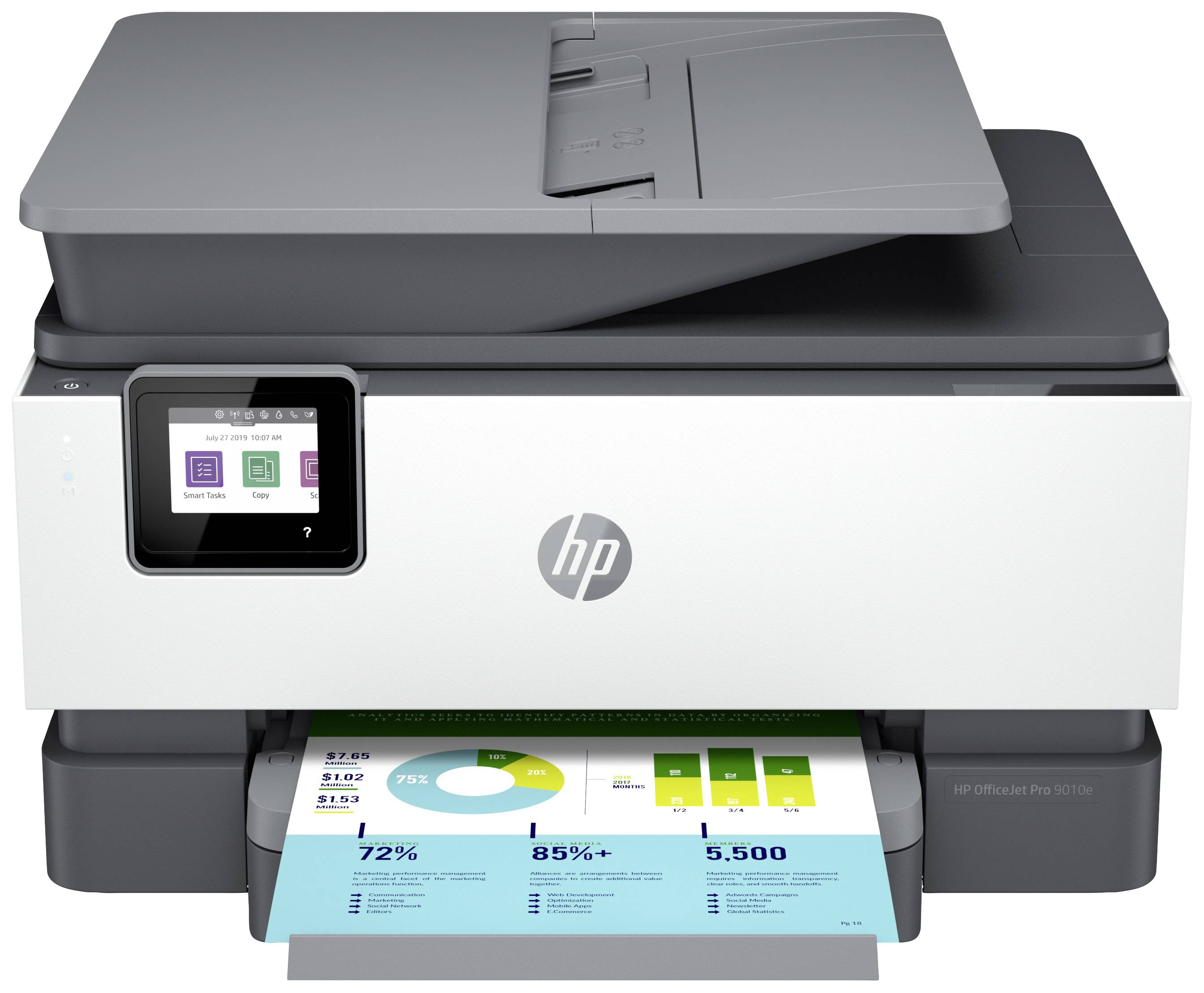 HP OfficeJet Pro 9010 e Multifunktionsdrucker Tintenstrahl Farbe A4 Drucker, Scanner, Kopierer, Fax HP Instant Ink, Duplex, LAN, WLAN