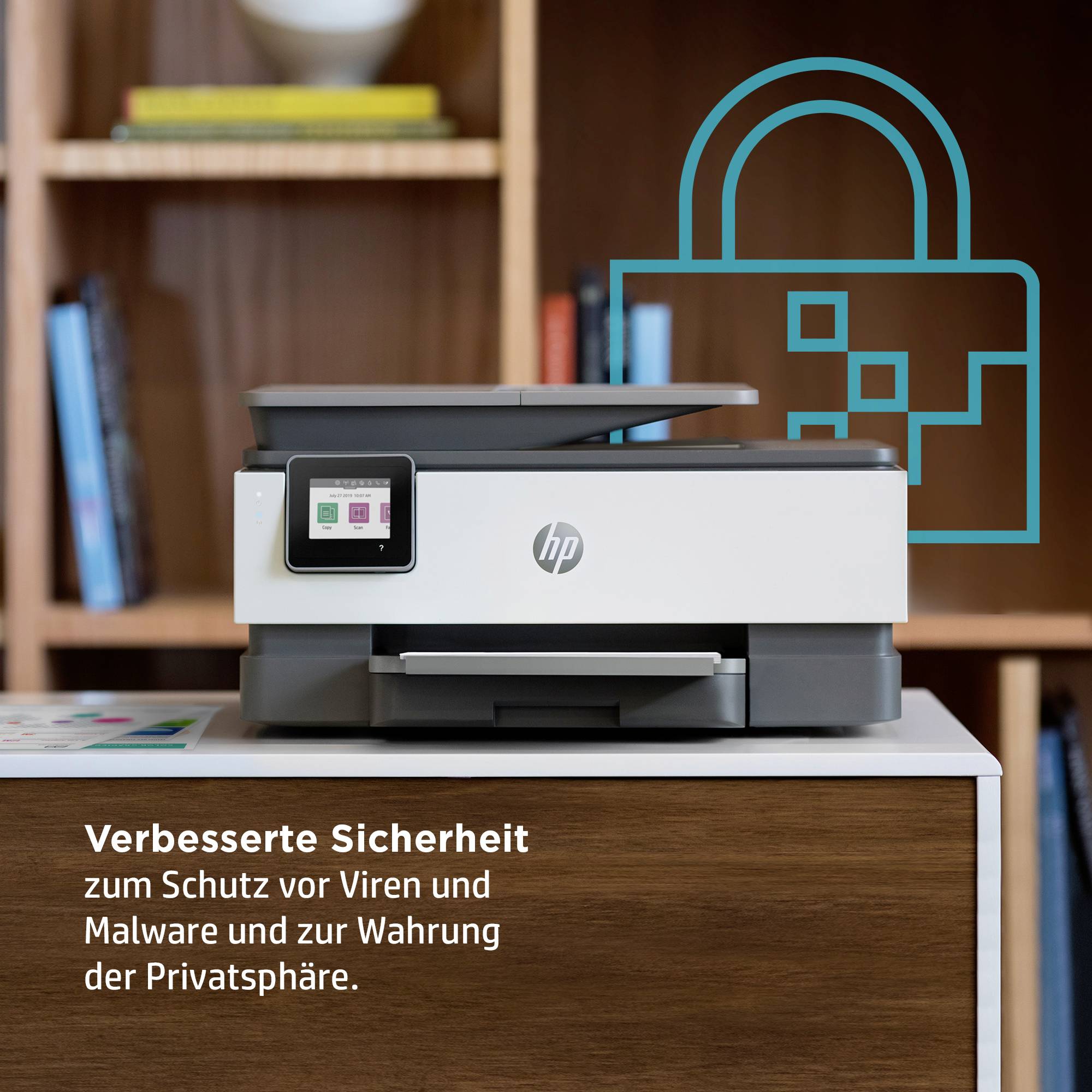 HP OfficeJet Pro 8022 e Multifunktionsdrucker Tintenstrahl Farbe Drucker, Scanner, Kopierer, Fax HP Instant Ink, Duplex, LAN, WLAN