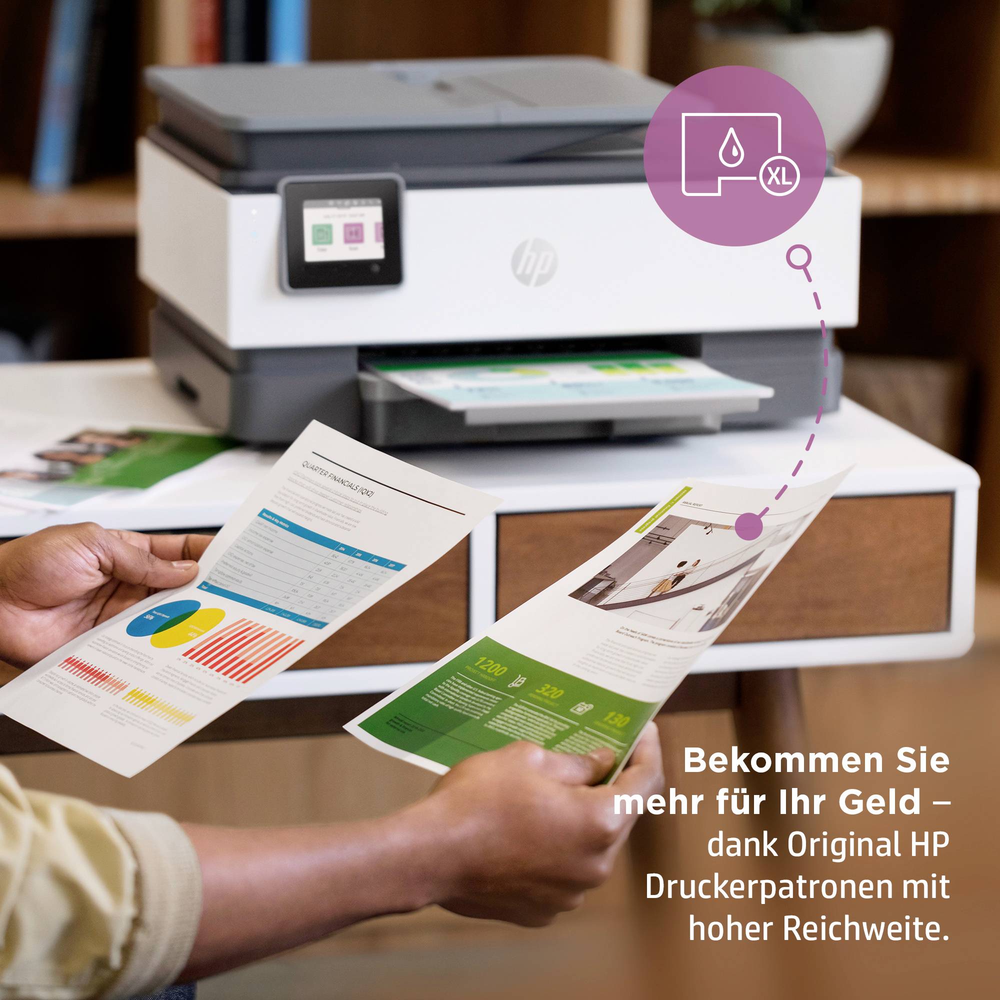 HP OfficeJet Pro 8022 e Multifunktionsdrucker Tintenstrahl Farbe Drucker, Scanner, Kopierer, Fax HP Instant Ink, Duplex, LAN, WLAN