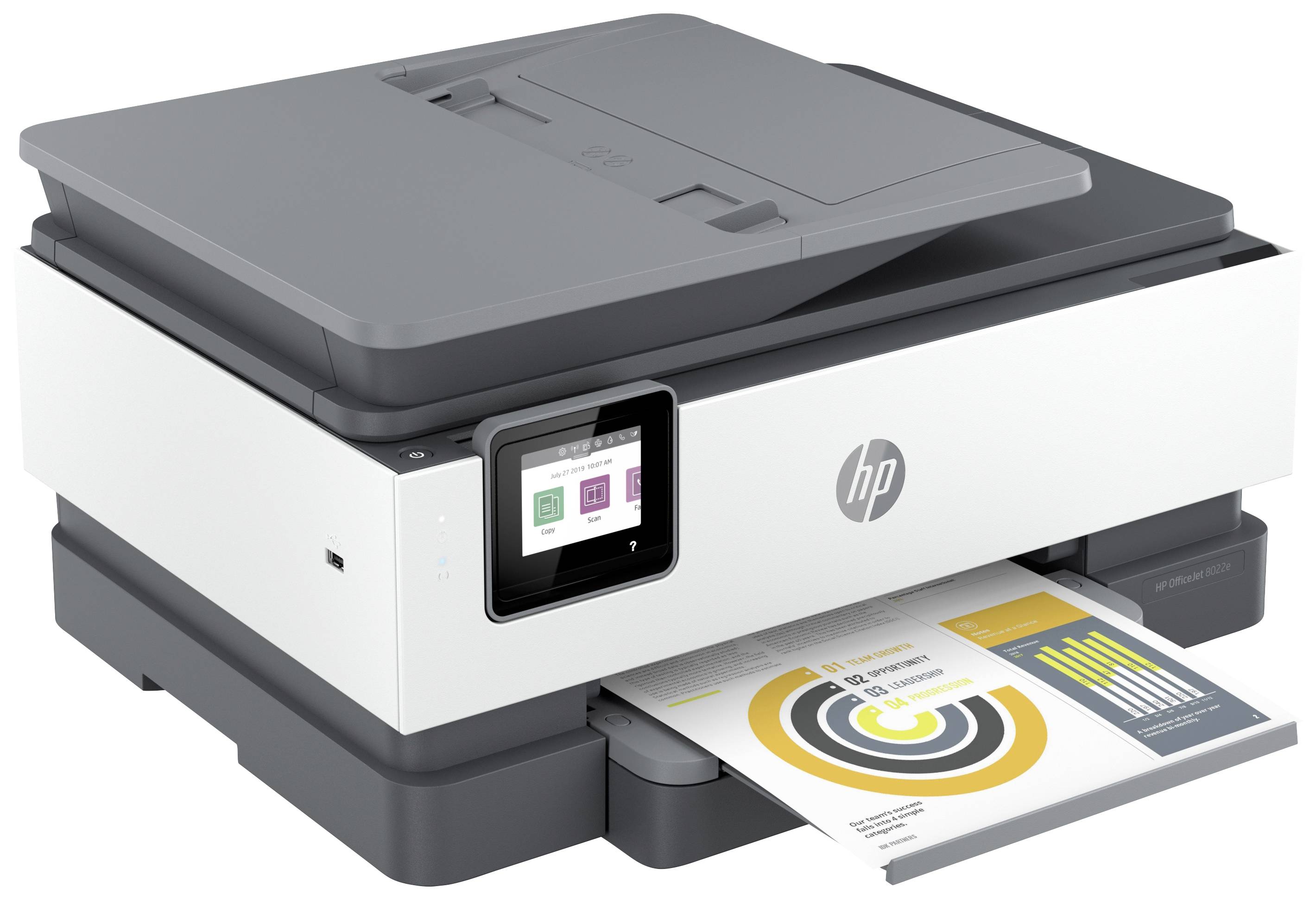 HP OfficeJet Pro 8022 e Multifunktionsdrucker Tintenstrahl Farbe Drucker, Scanner, Kopierer, Fax HP Instant Ink, Duplex, LAN, WLAN