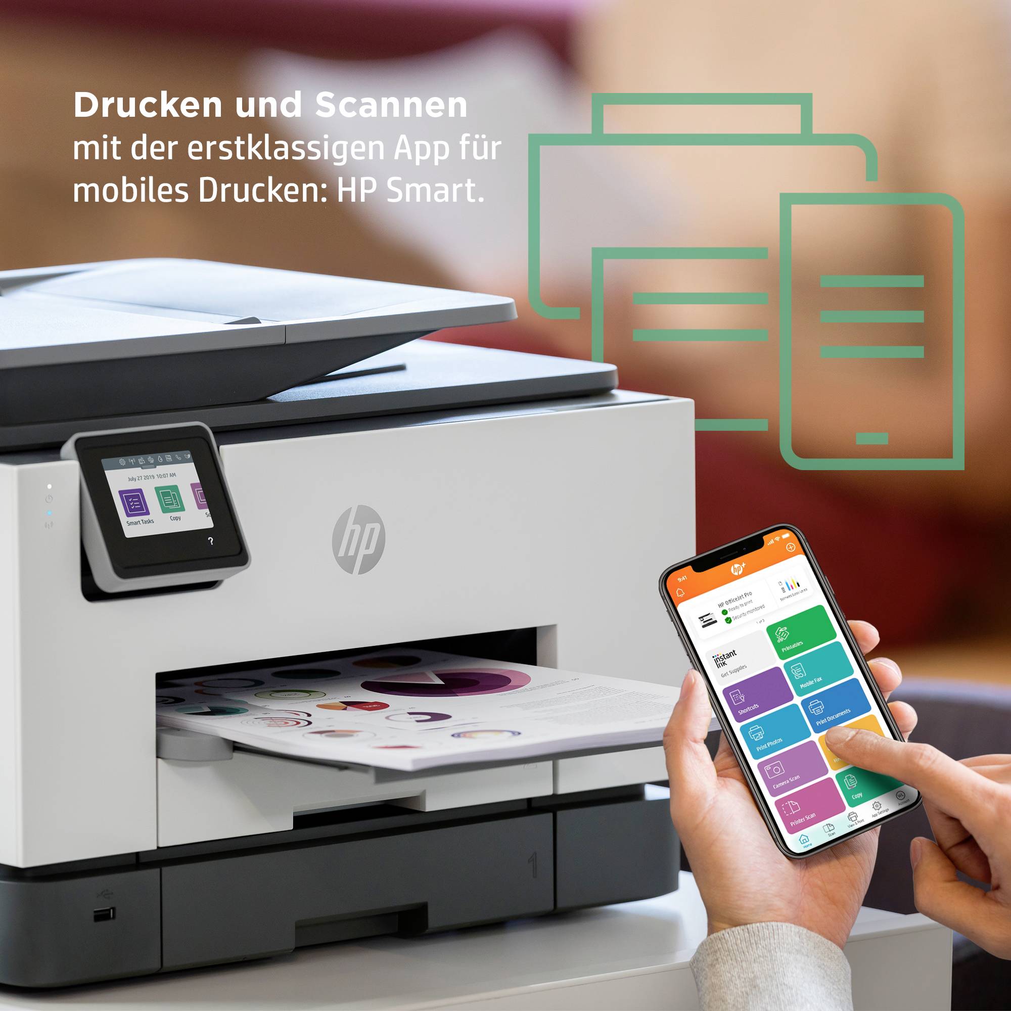 HP Officejet Pro 9022e All-in-One HP+ Multifunktionsdrucker A4 HP Instant Ink, LAN, WLAN
