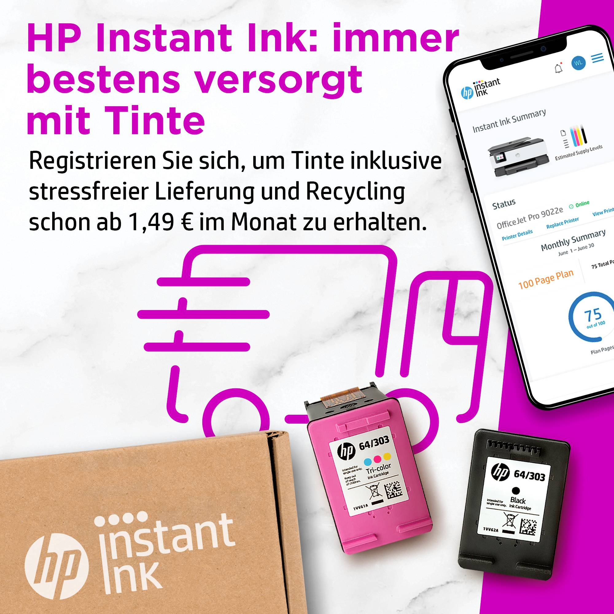 HP Officejet Pro 9022e All-in-One HP+ Multifunktionsdrucker A4 HP Instant Ink, LAN, WLAN
