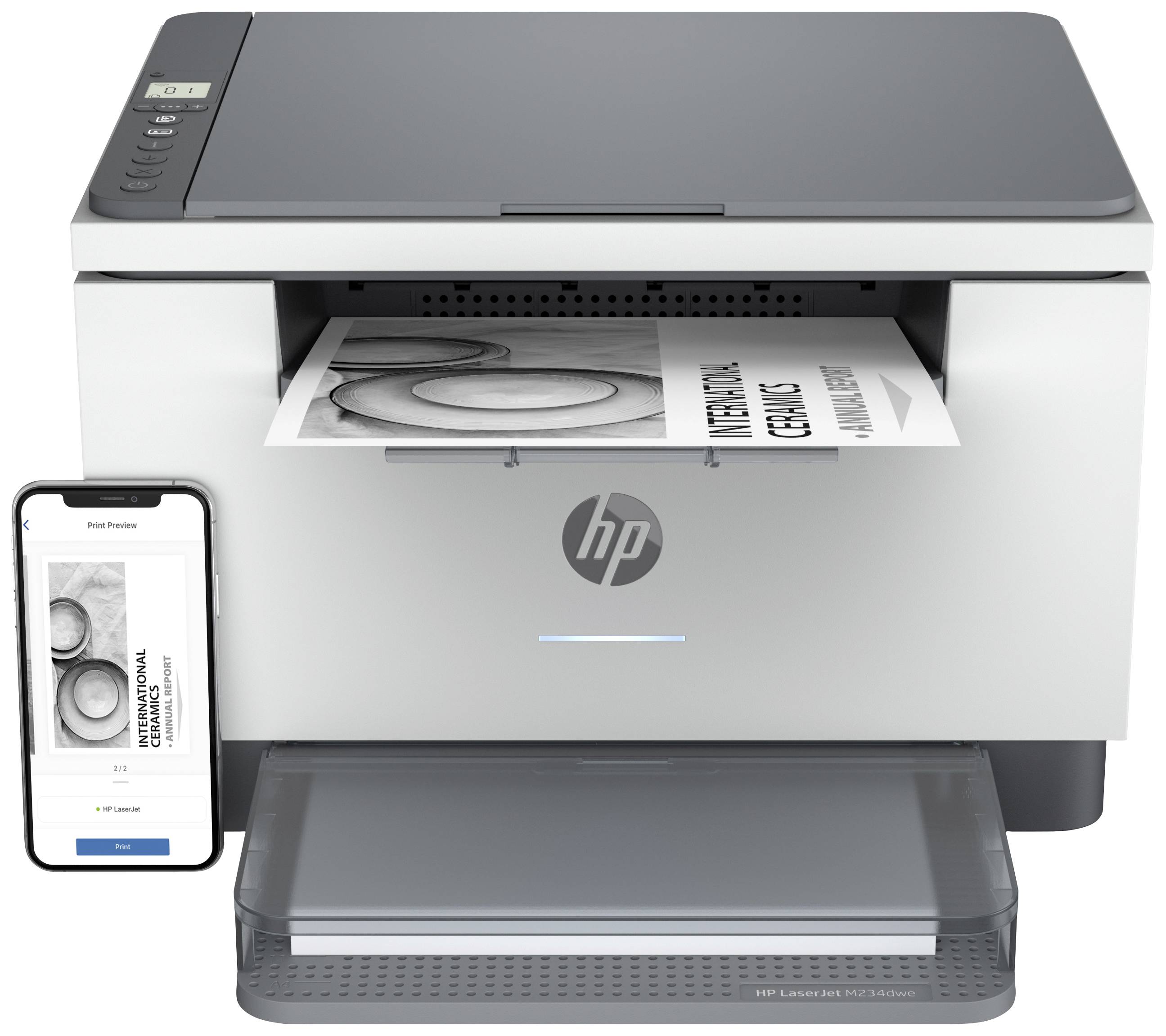 HP LaserJet MFP M234dwe HP+ Multifunktionsdrucker Laser Schwarz-Weiß A4 Drucker, Scanner, Kopierer HP Instant Ink, LAN, WLAN, Duplex, Bluetooth®