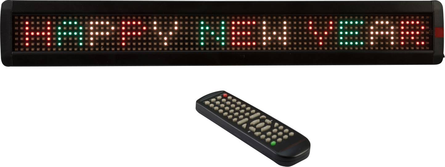 Eurolite ESN 7x80 LED-Laufschrift mit Fernbedienung RGB (B x H x T) 647 x 35 x 97mm