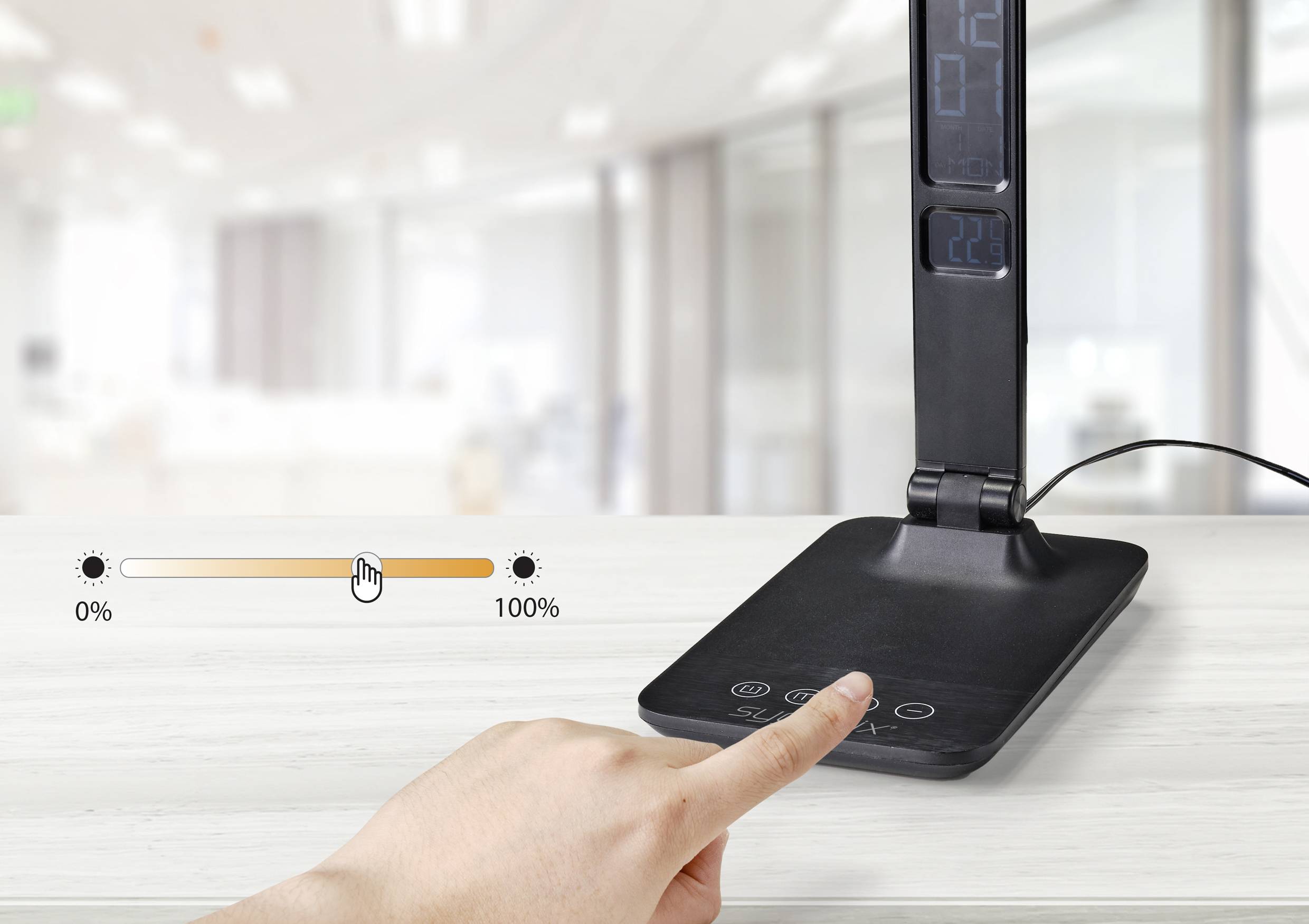 Sygonix SY-4746618 LED-Schreibtischleuchte 10W Schwarz