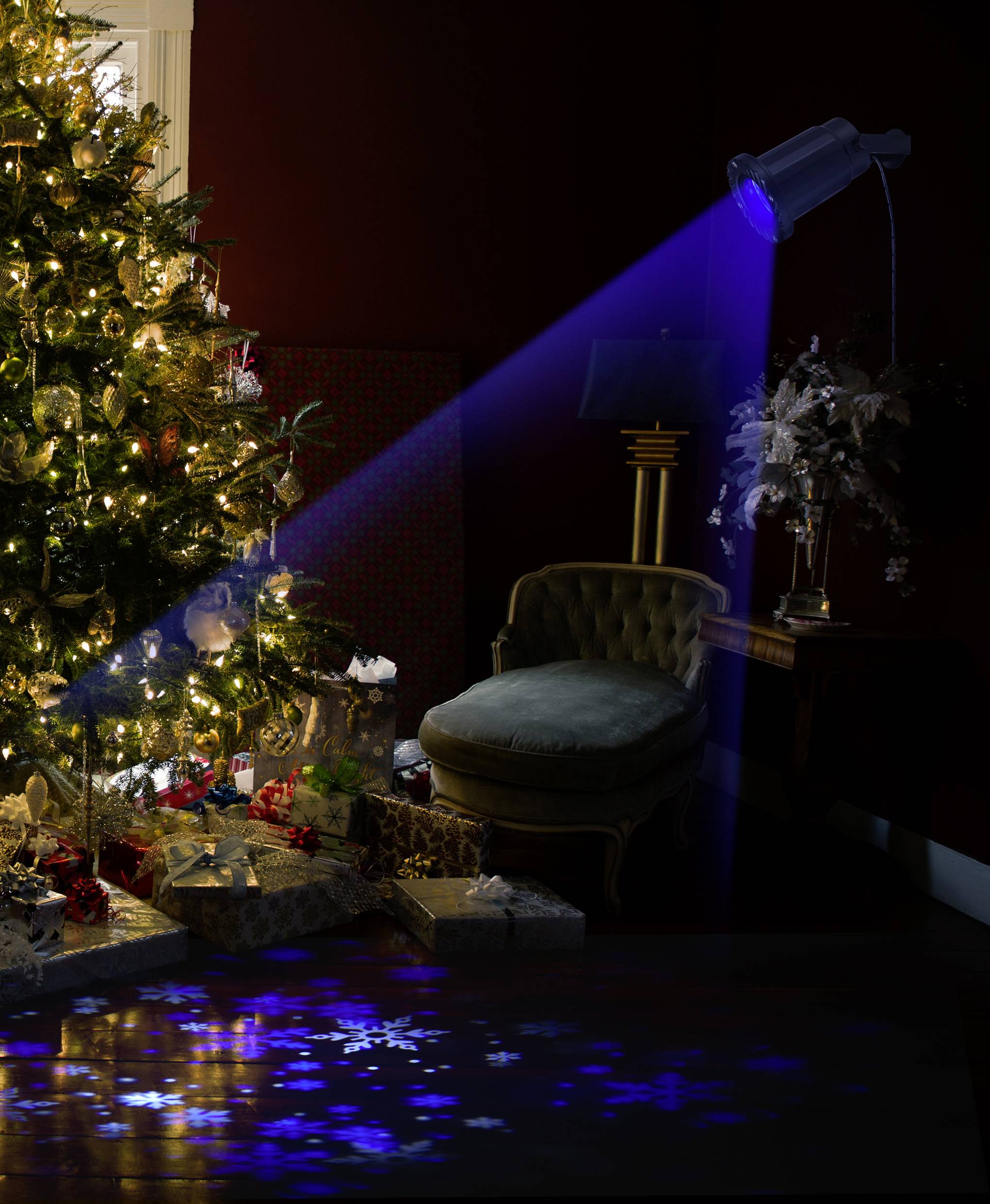 Garten Projektor Schneefall 2373334 Blau, Weiß Schwarz mit Animation, mit Erdspieß