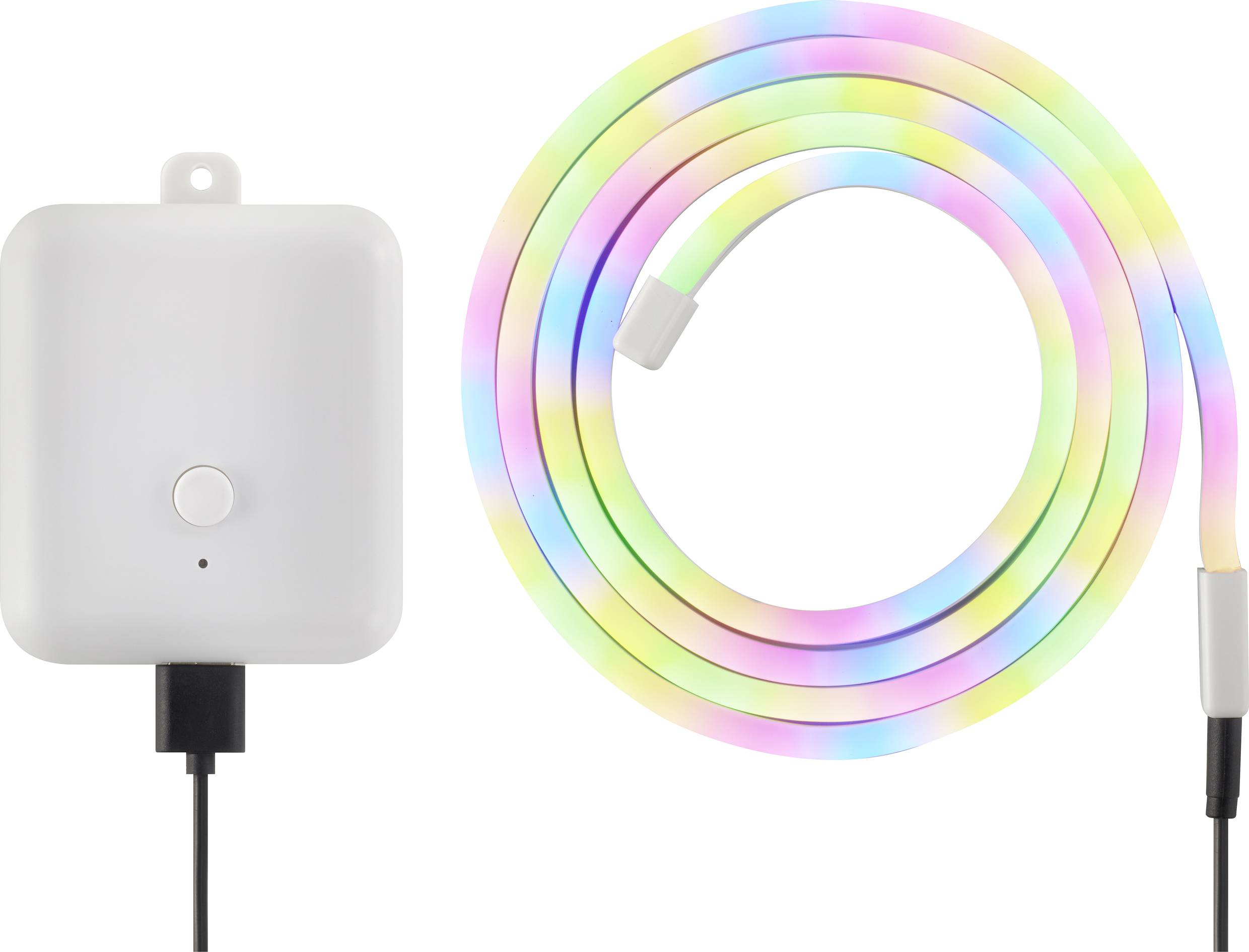 2373335 Lichtschlauch 5-farbig, Grün, Pink, Blau, Weiß, Gelb LED