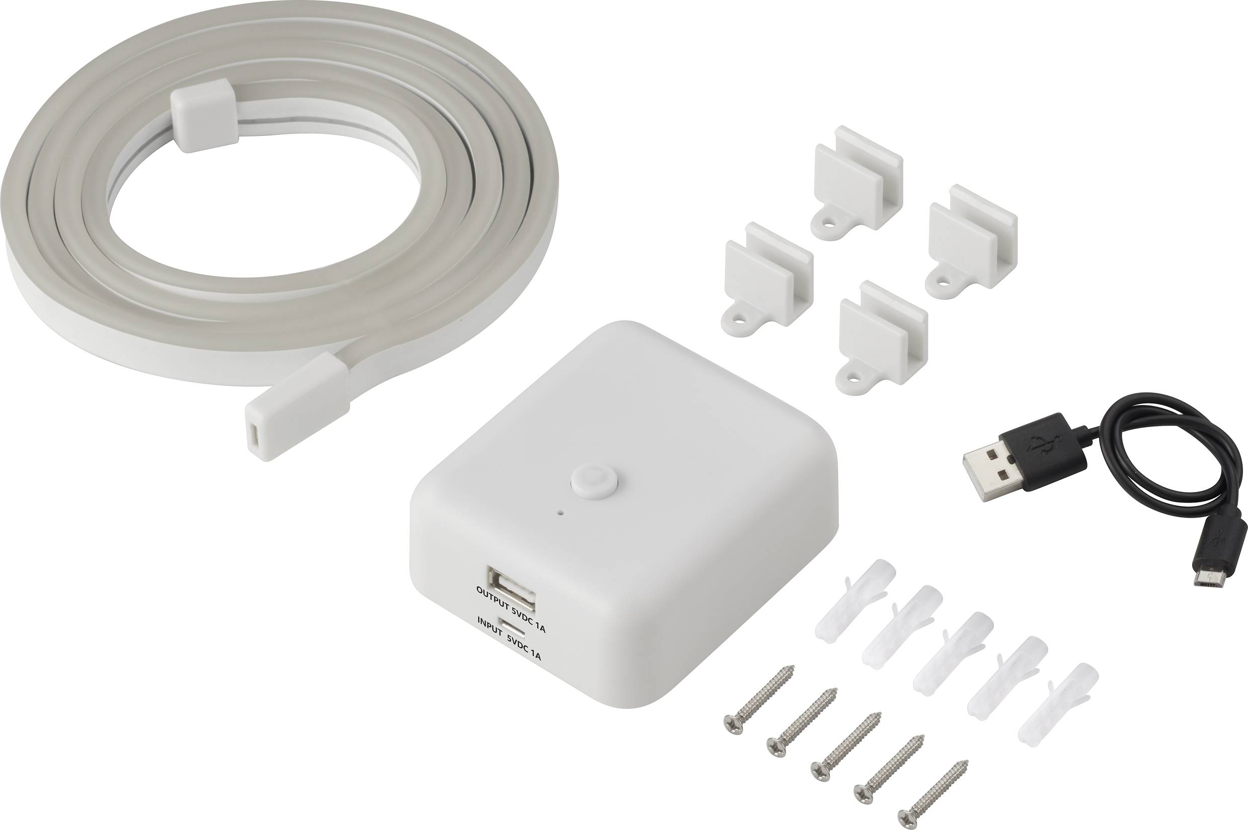 2373335 Lichtschlauch 5-farbig, Grün, Pink, Blau, Weiß, Gelb LED