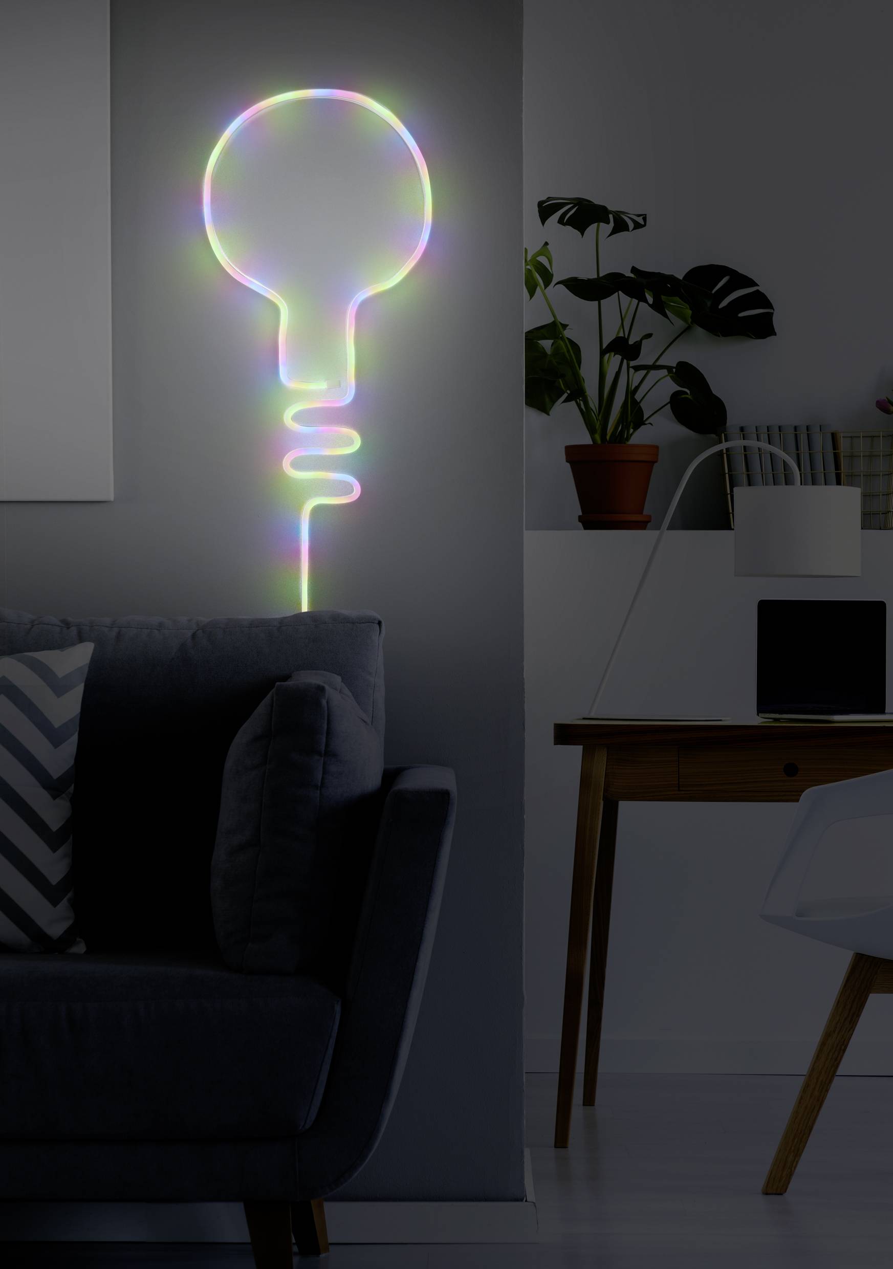 2373335 Lichtschlauch 5-farbig, Grün, Pink, Blau, Weiß, Gelb LED