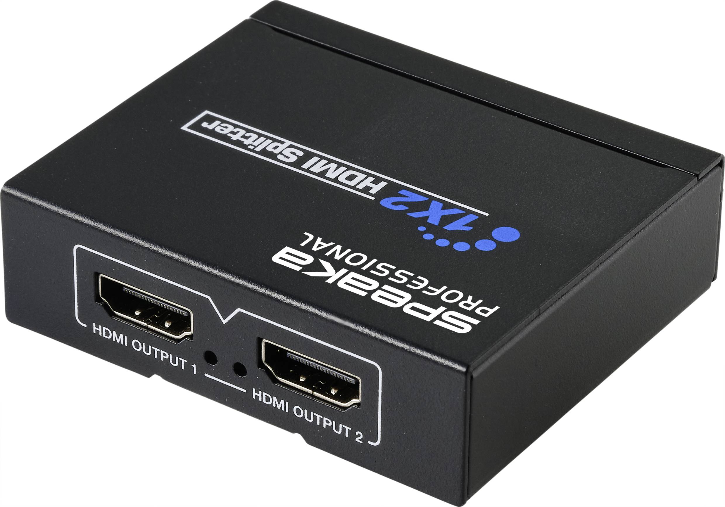 SpeaKa Professional SP-HDS-110 1+2 Port HDMI-Splitter 3840 x 2160 Pixel Schwarz