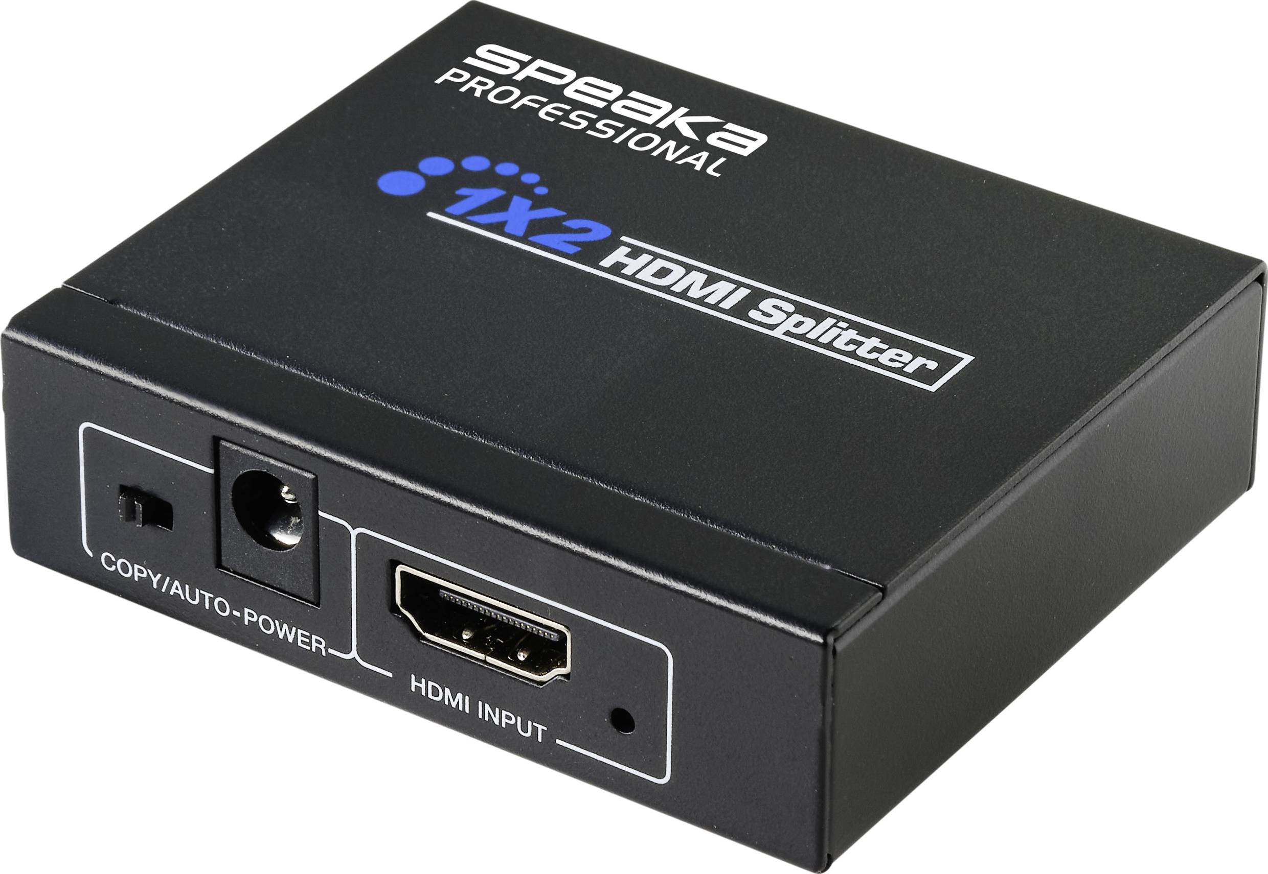SpeaKa Professional SP-HDS-110 1+2 Port HDMI-Splitter 3840 x 2160 Pixel Schwarz