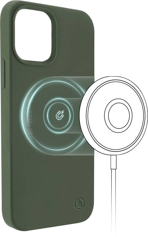 Hama MagCase Finest Feel PRO Cover Apple iPhone 12, iPhone 12 Pro Grün MagSafe kompatibel 00196797