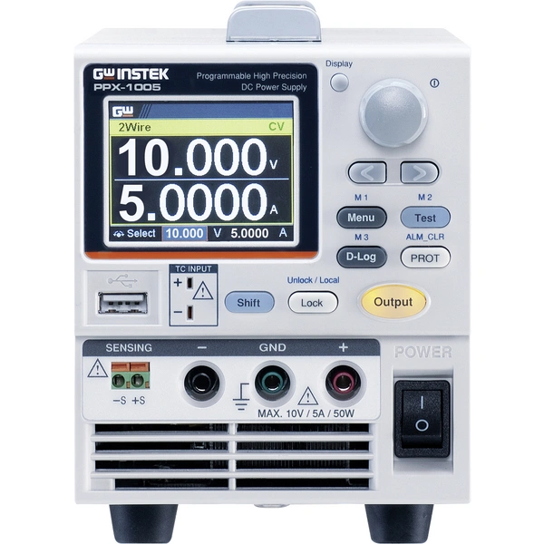 GW Instek PPX-1005-GPIB Labornetzgerät, einstellbar 10V (max.) 5A (max.) 50W USB, LAN, RS-232, RS-485, GPIB GW Instek PPX-1005-GPIB Labornetzgerät, einstellbar 10V (max.) 5A (max.) 50W USB, LAN, RS-232, RS-485, GPIB